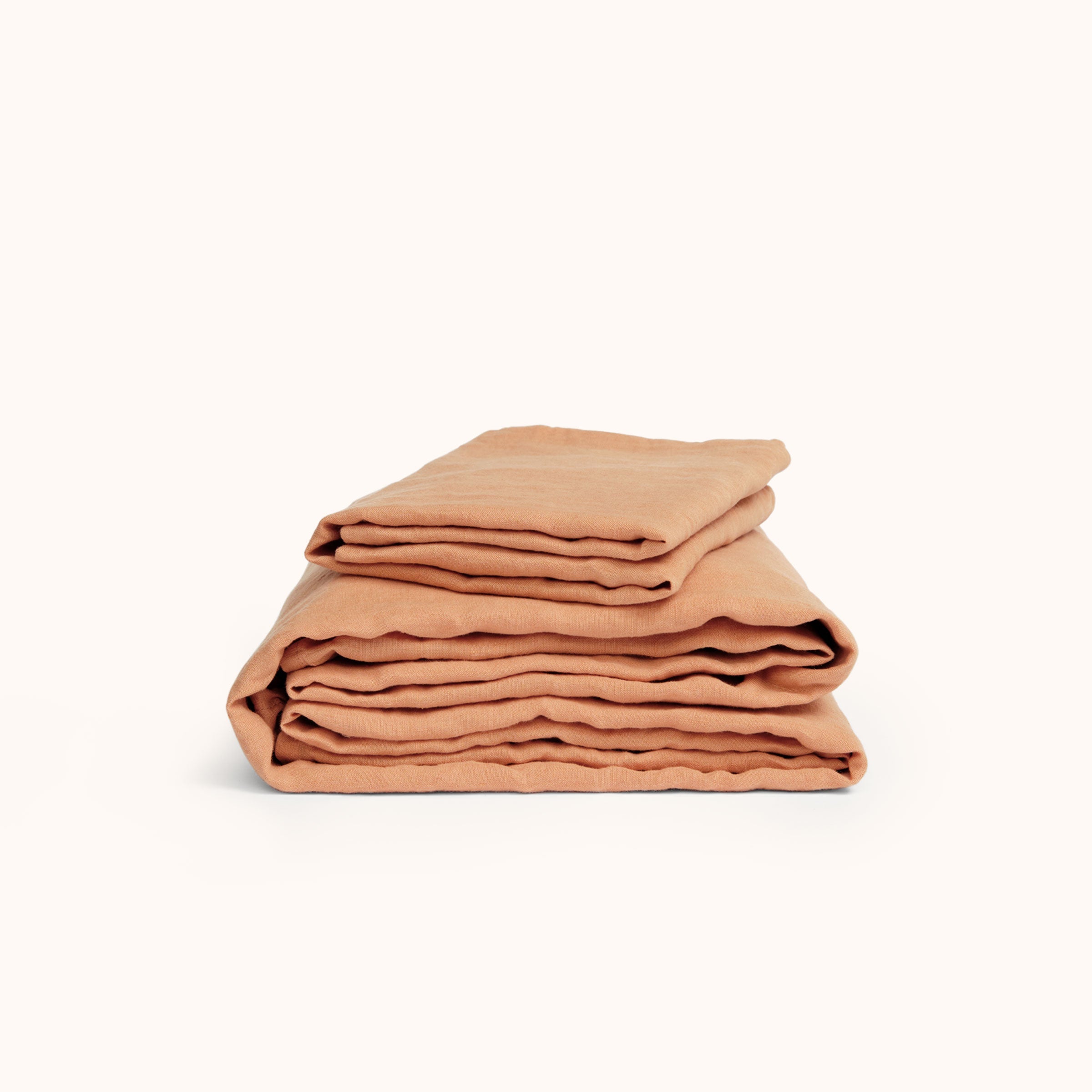 Linen Twin Sheet Set - Apricot