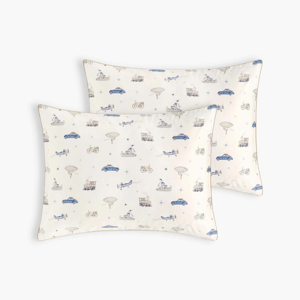 Transit Treasures Standard Pillowcase Set - Blue