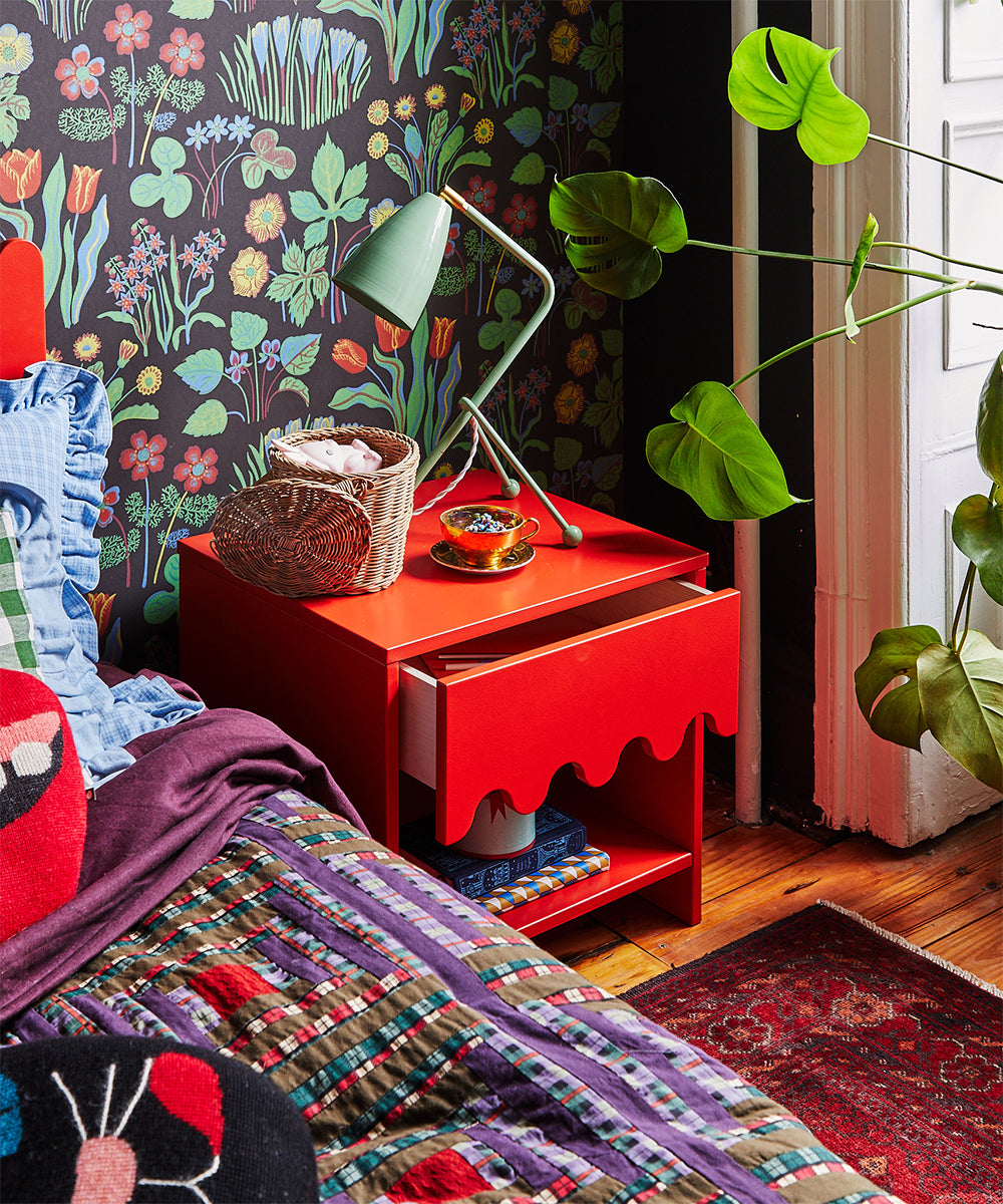 Moss Nightstand with Drawer