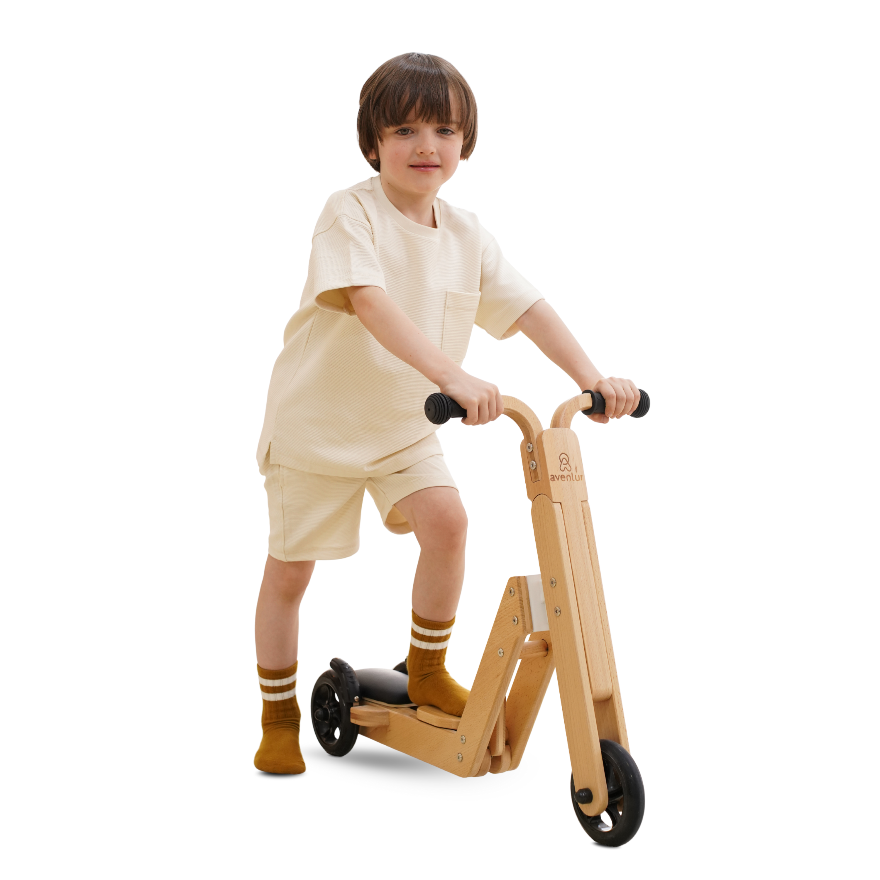 Juneberry 2-in-1 Wooden Scooter - Natural