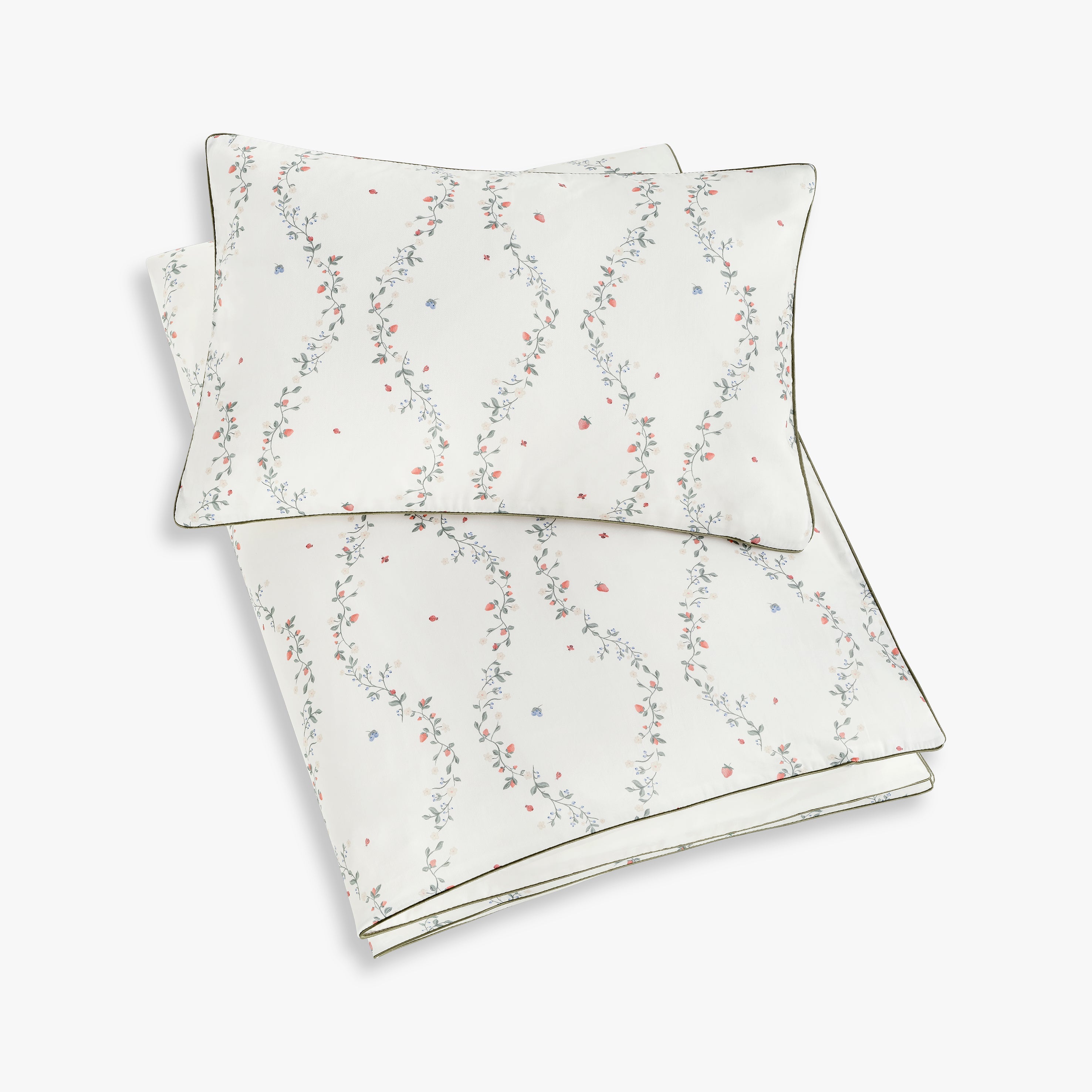 Botanical Berries Toddler Duvet - Ivory