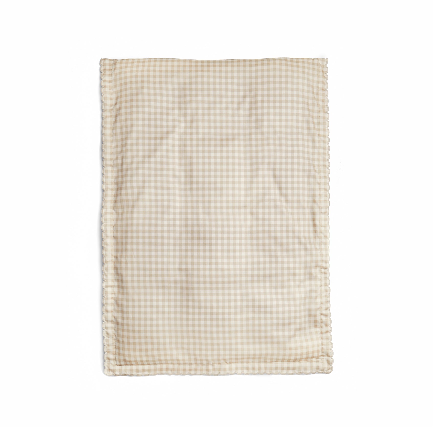 Picnic Gingham Baby Duvet - Beige