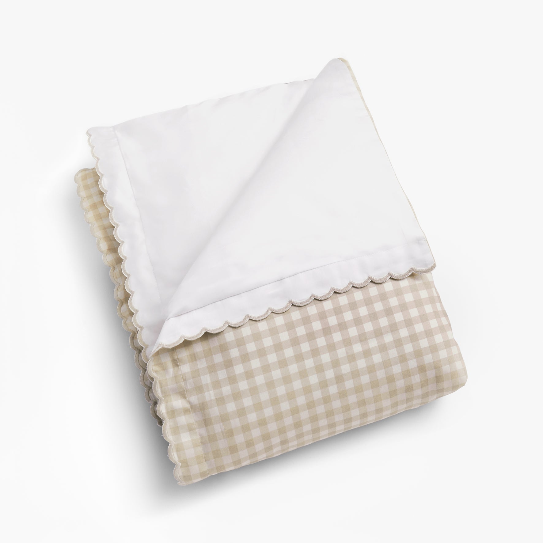 Picnic Gingham Baby Duvet - Beige