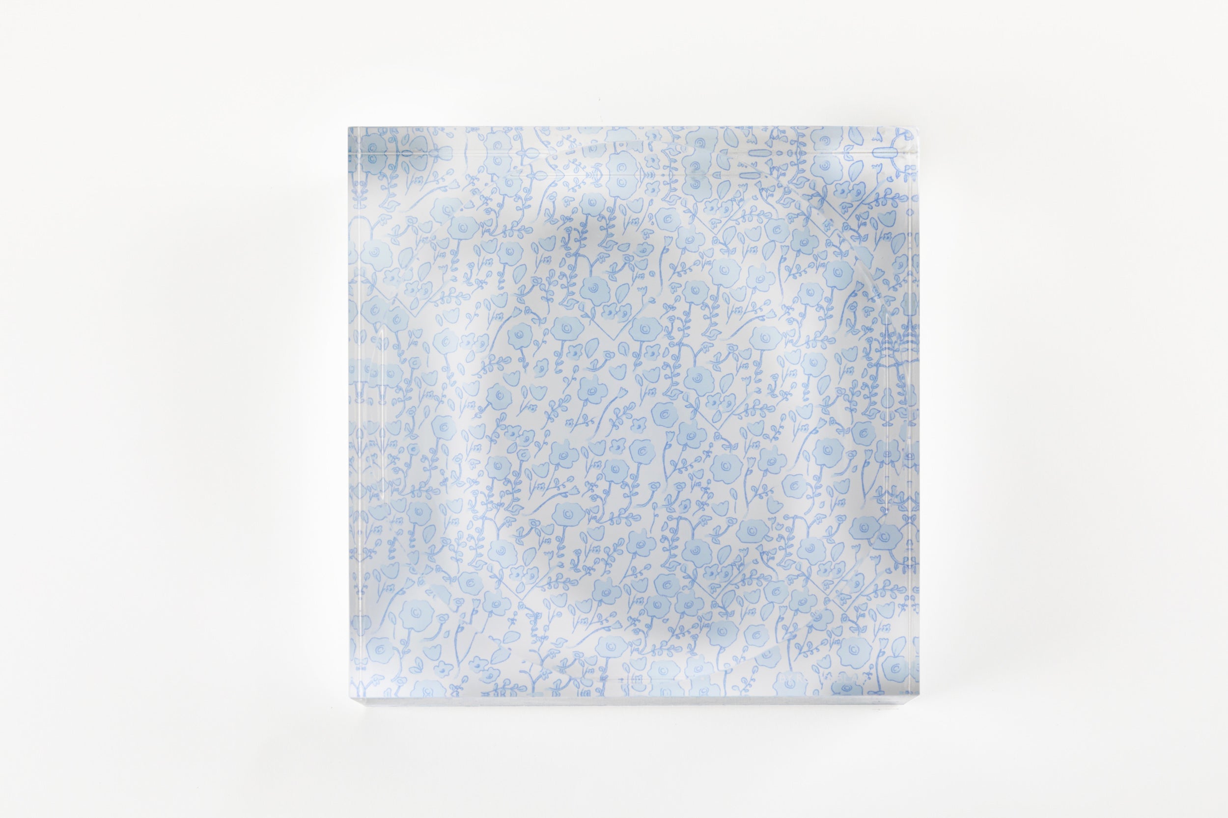 Blooming Toile Candy Dish - Blue