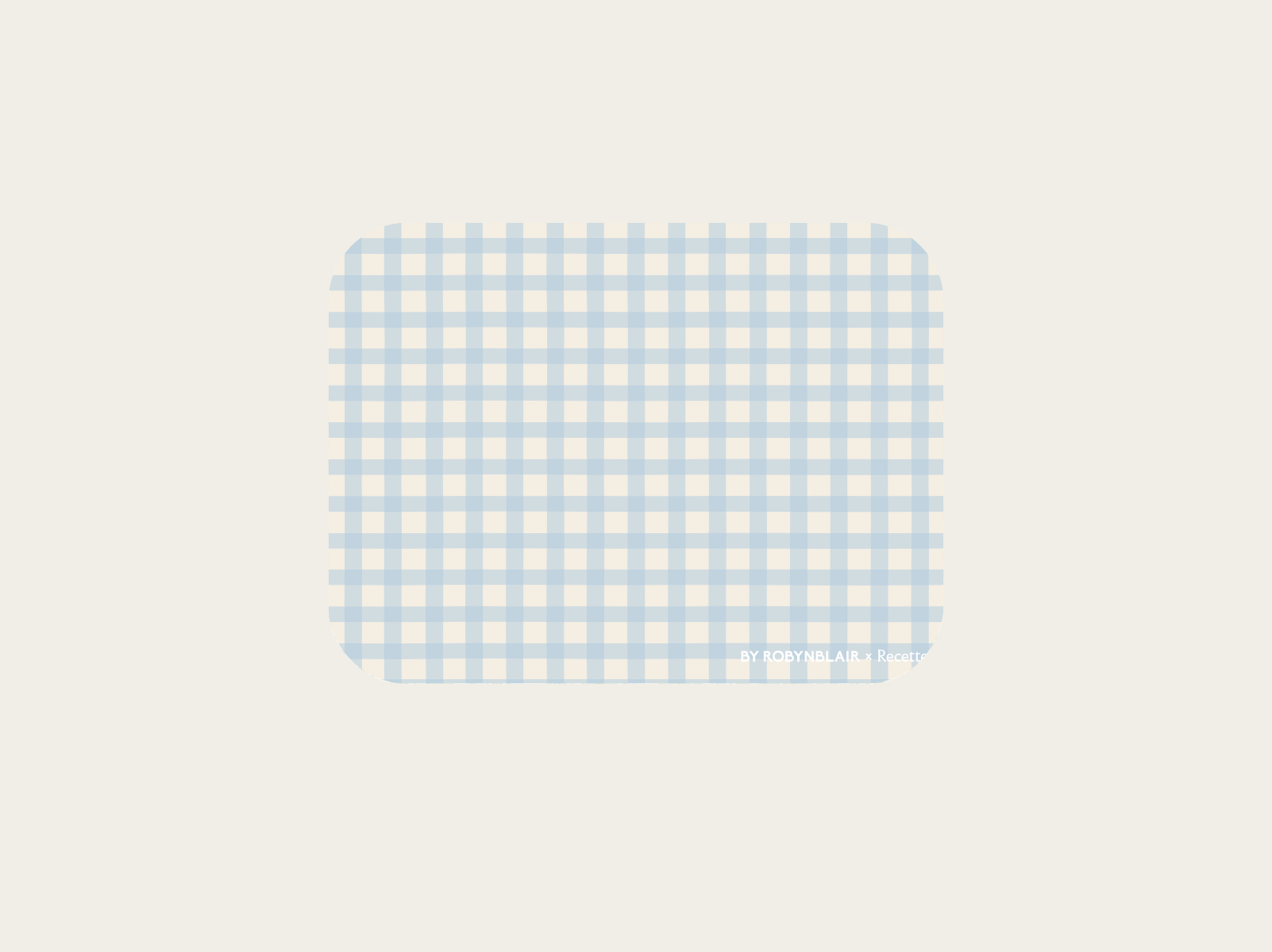 Blue Gingham Placemat Set