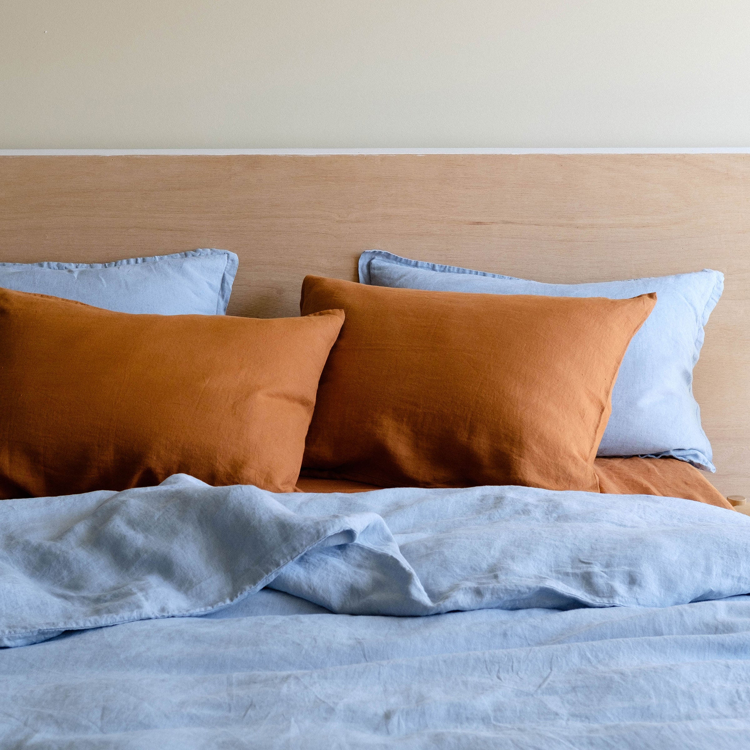 Linen Twin Sheet Set - Terracotta