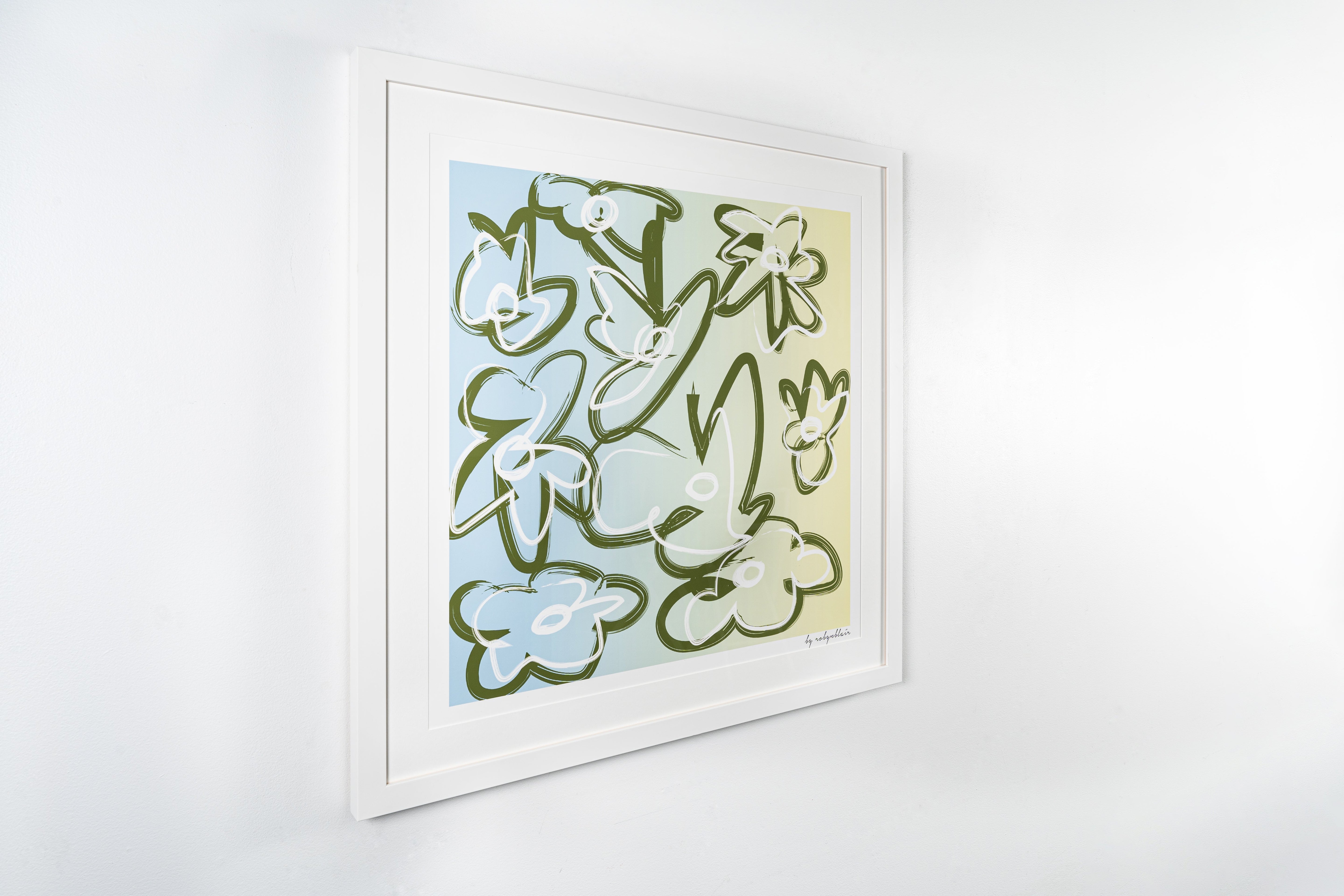 Sunset Bloom Fine Art Print - Blue