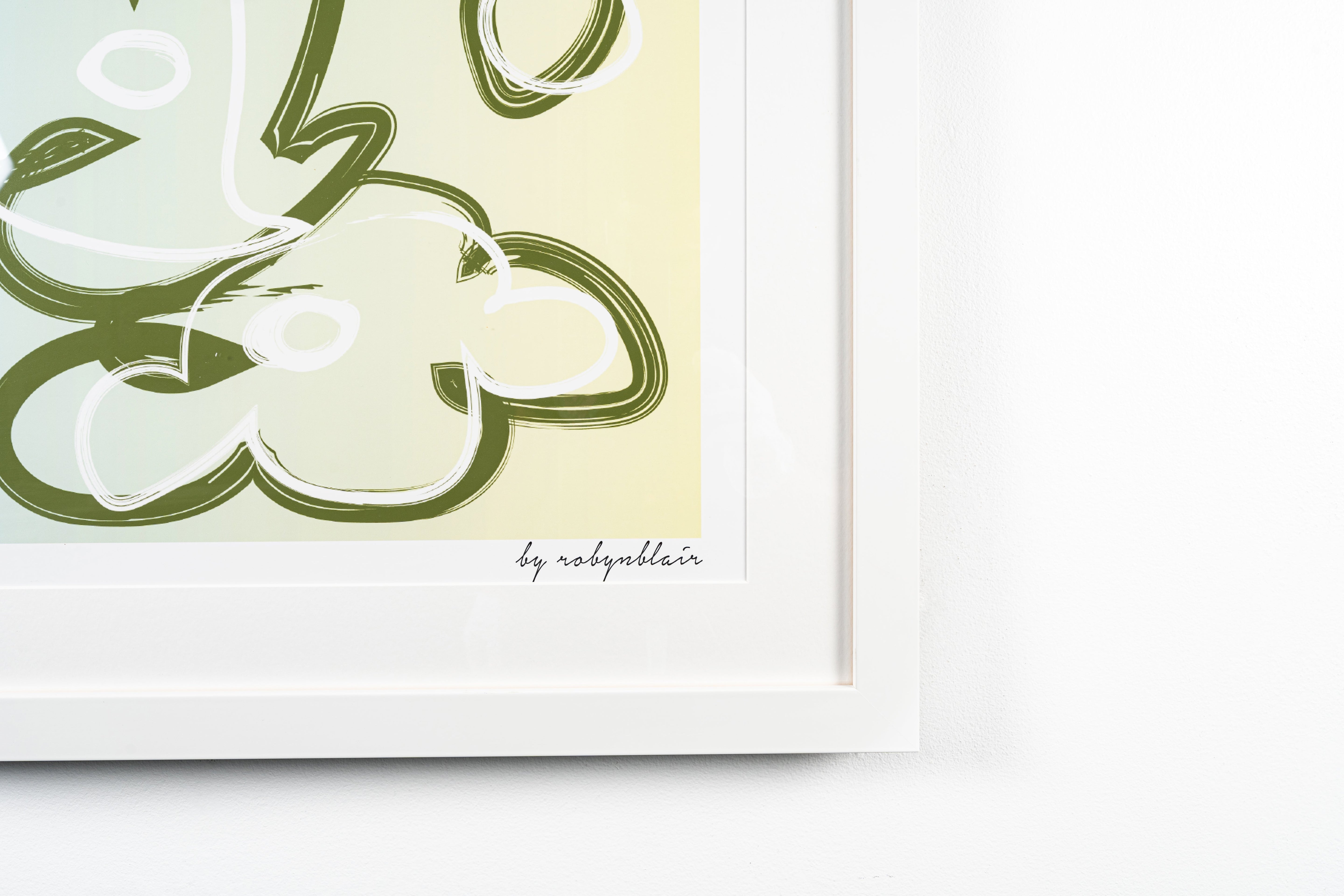 Sunset Bloom Fine Art Print - Blue