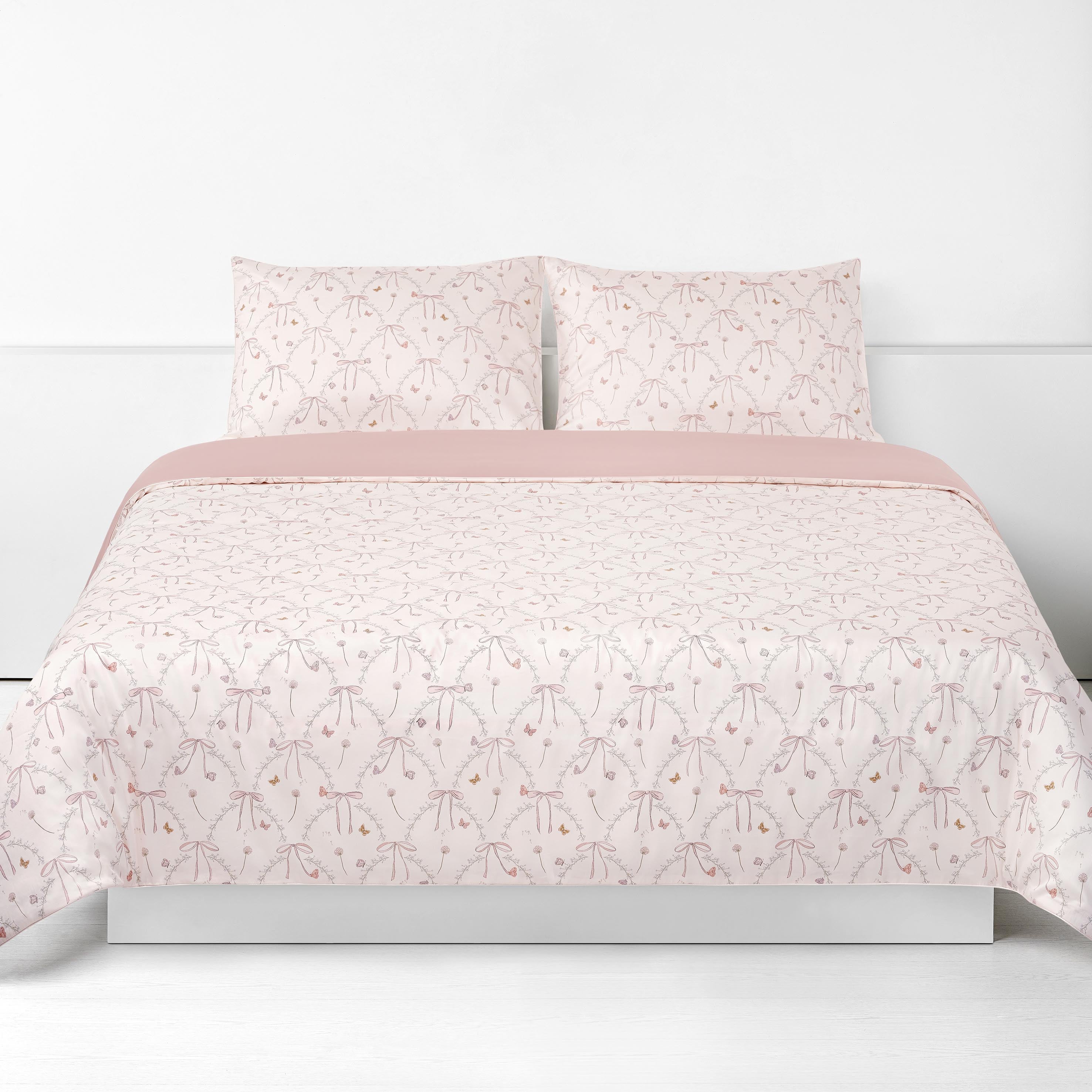 Bows & Butterfly Kisses Full/Queen Duvet Cover - Pink