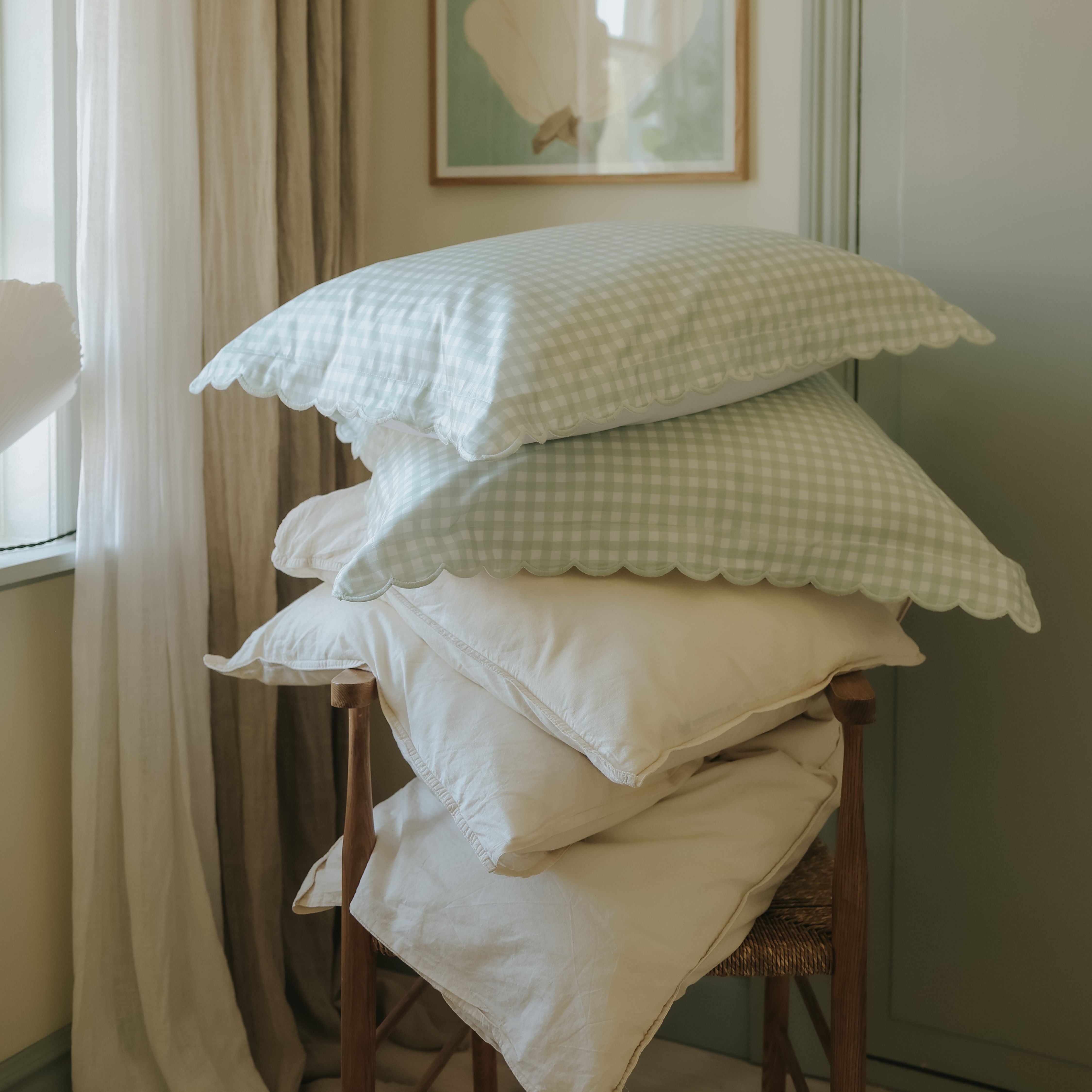 Picnic Gingham Standard Pillowcase Set - Green