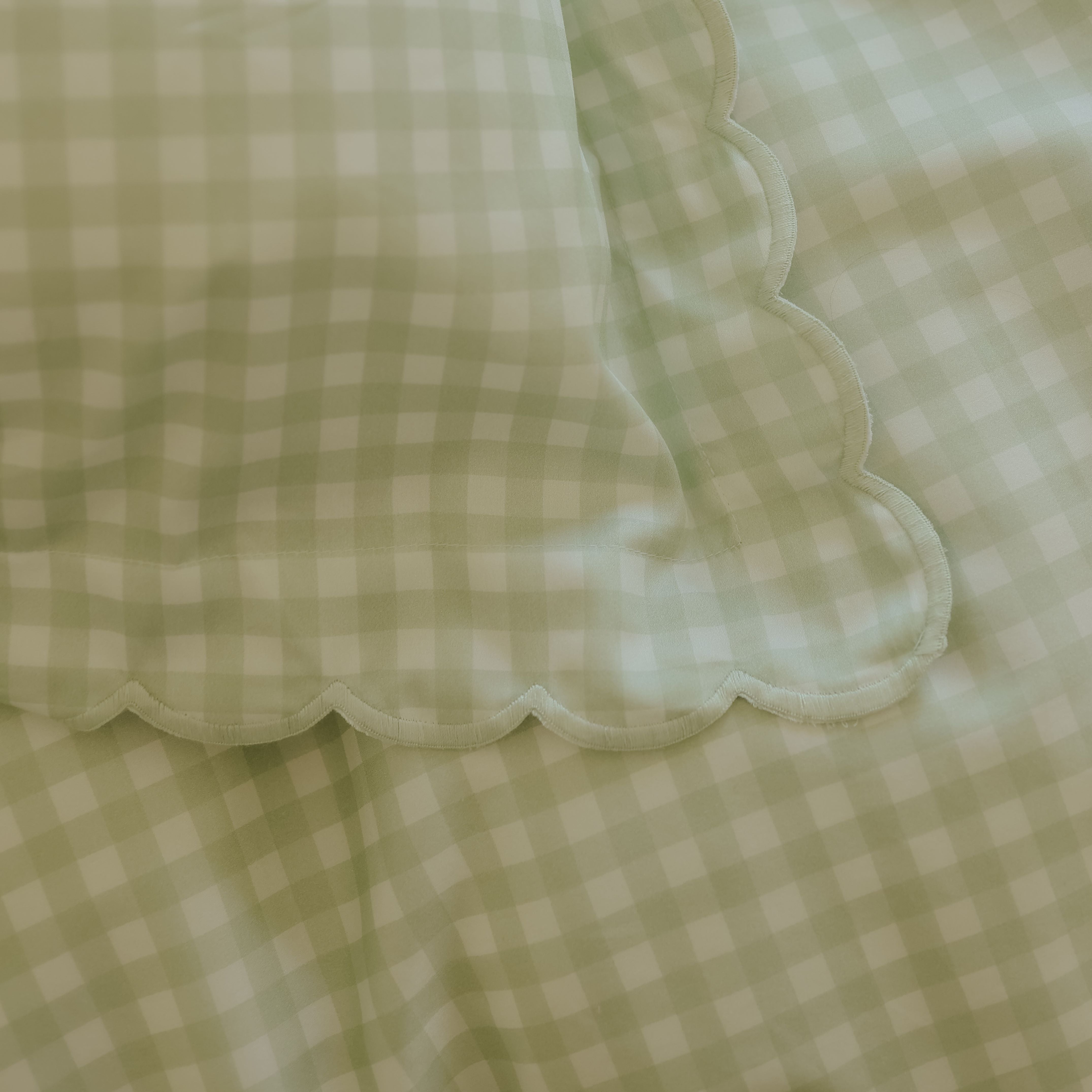 Picnic Gingham Standard Pillowcase Set - Green