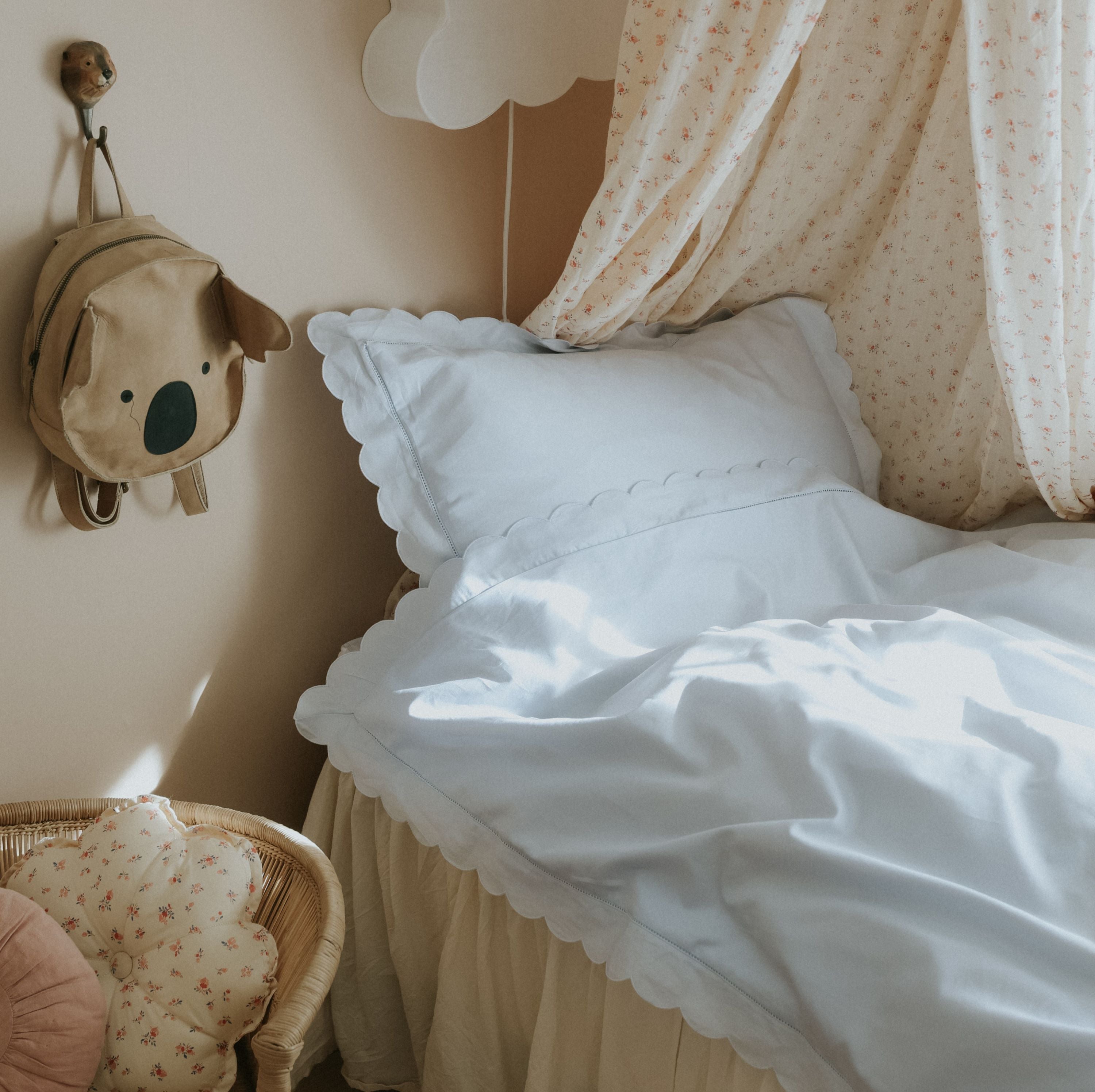 Scalloped Starlight Twin Set - Blue