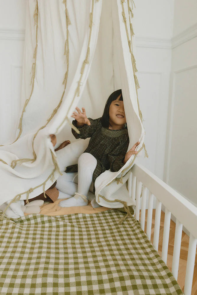 Knitted Vichy Blanket