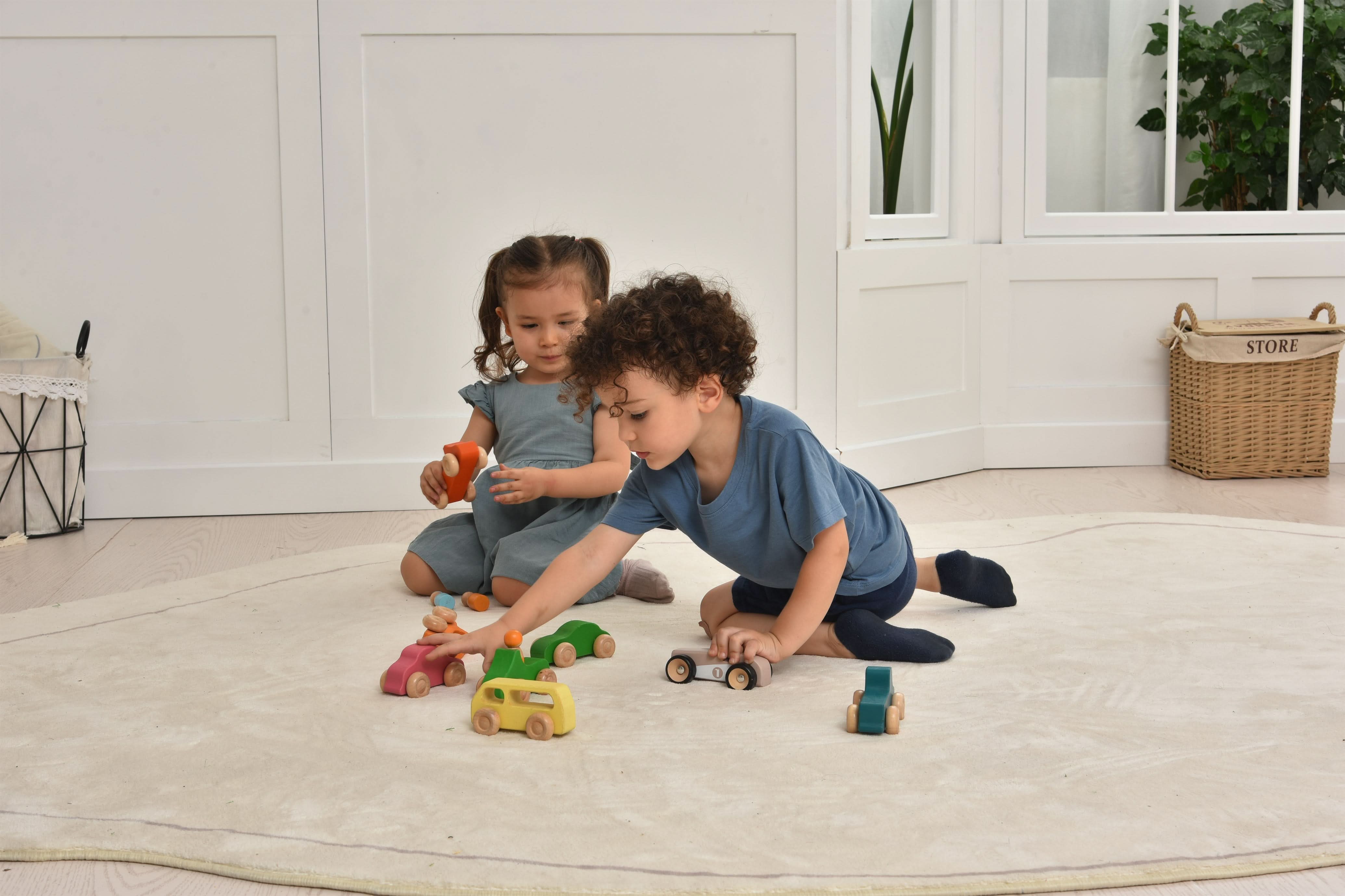 Wooden Car Toys - Set of 10