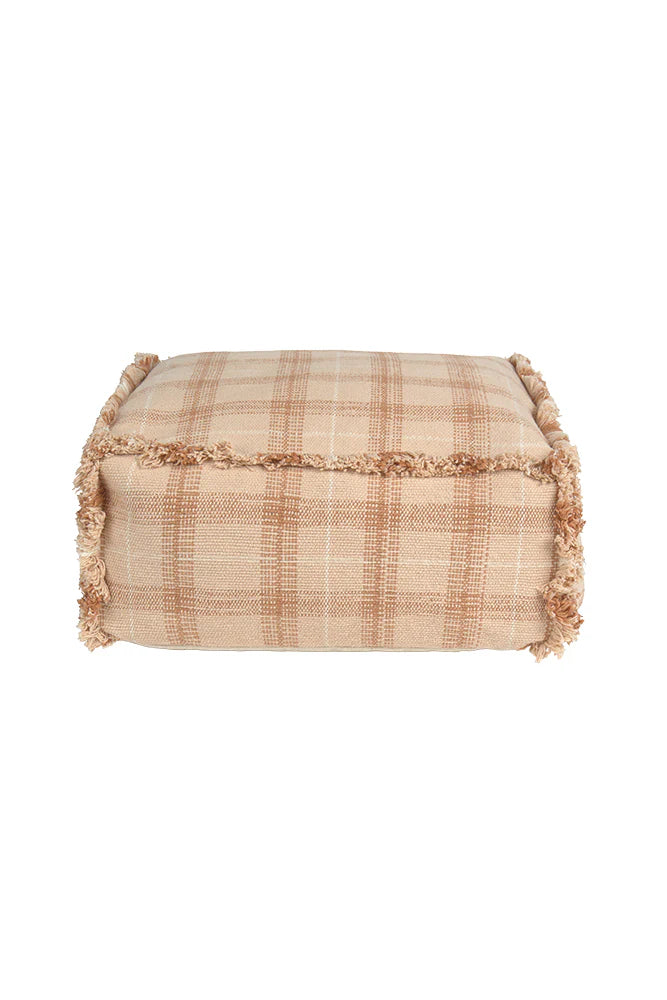Plaid Cotton Pouf