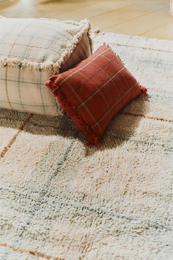 Plaid Cotton Pouf