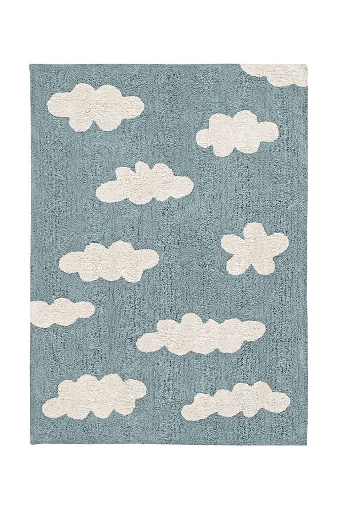Washable Cotton Cloud Rug - Blue