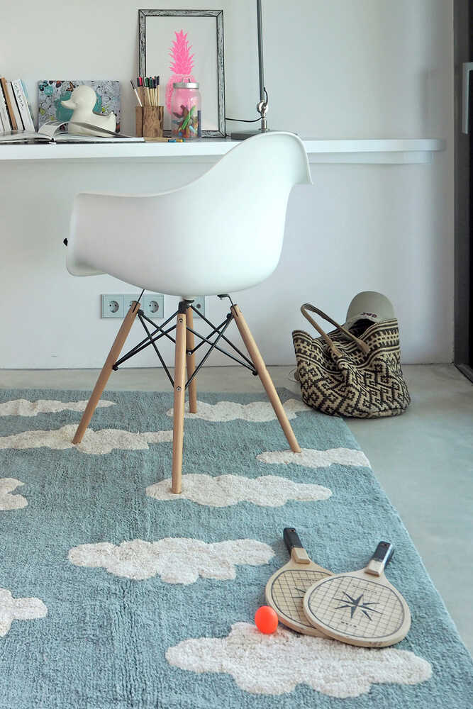 Washable Cotton Cloud Rug - Blue
