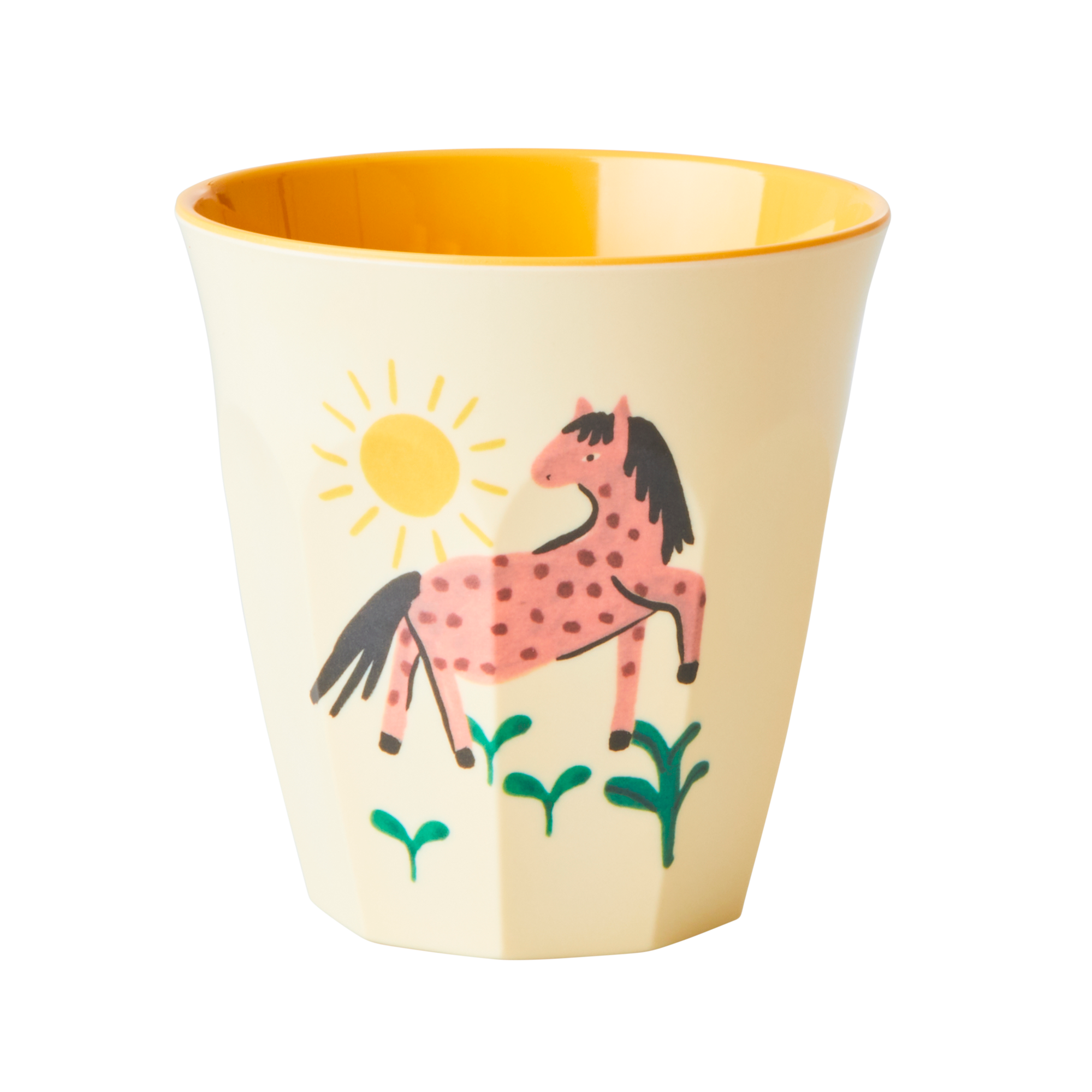 Melamine Kids Cups in Pink Farm Prints - Medium - 6 piece set