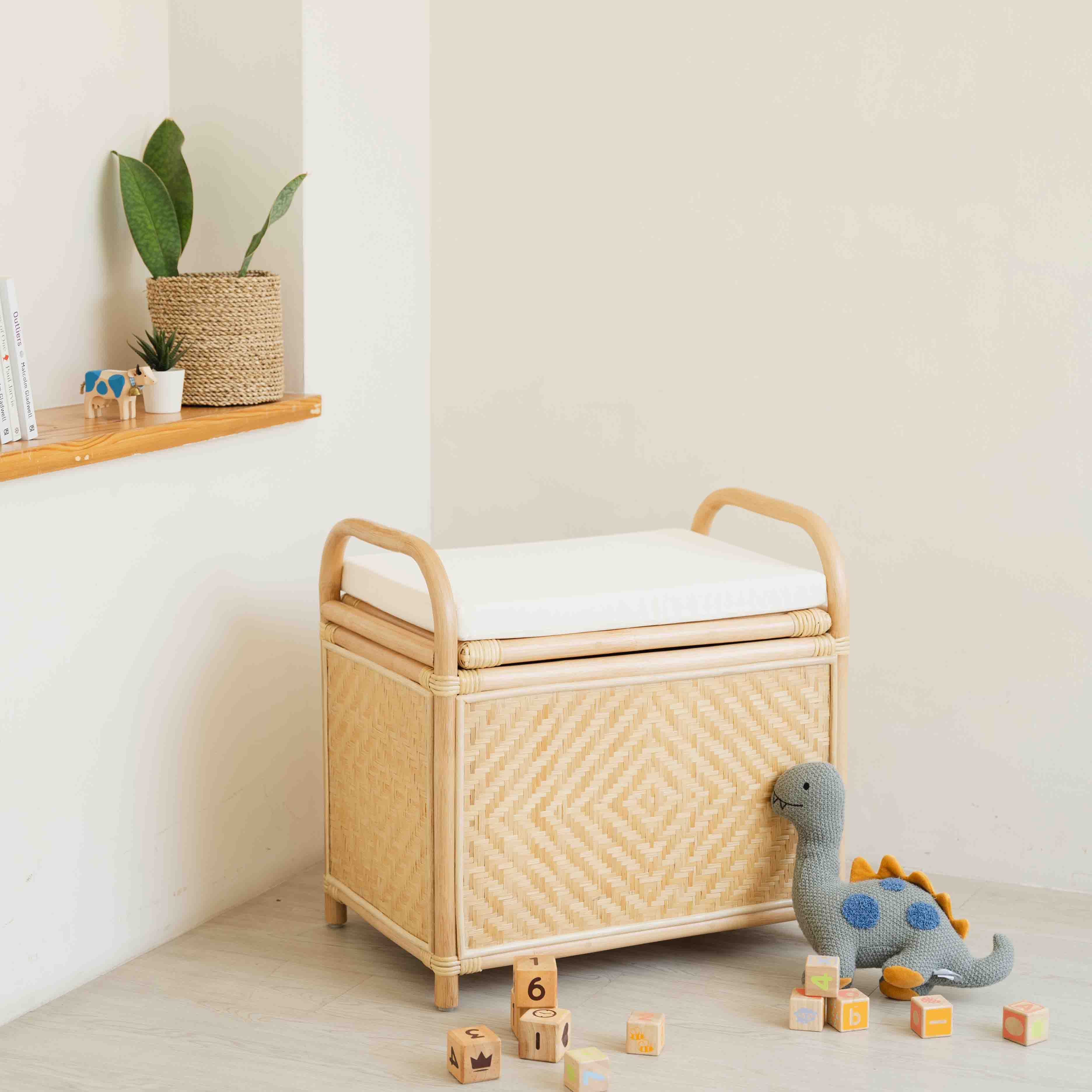 Rattan Storage Bench
