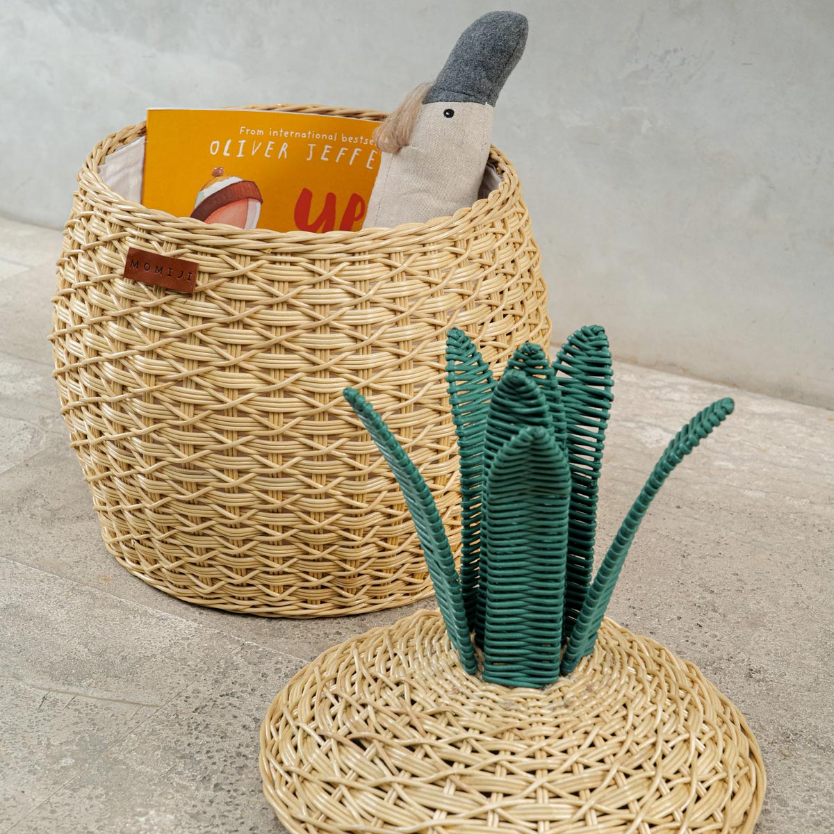 Pineapple Rattan Storage Basket