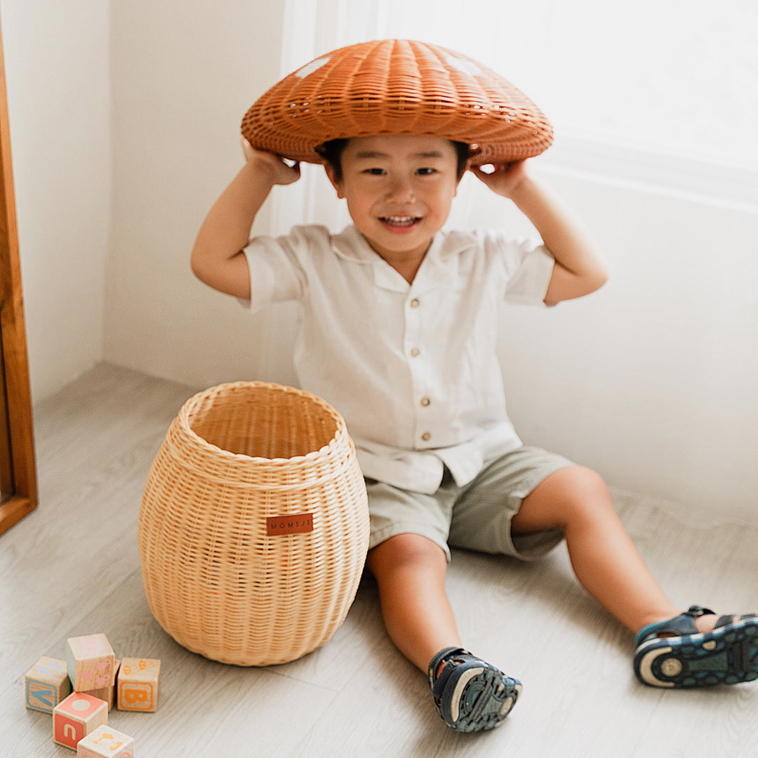 Mushroom Rattan Storage Basket