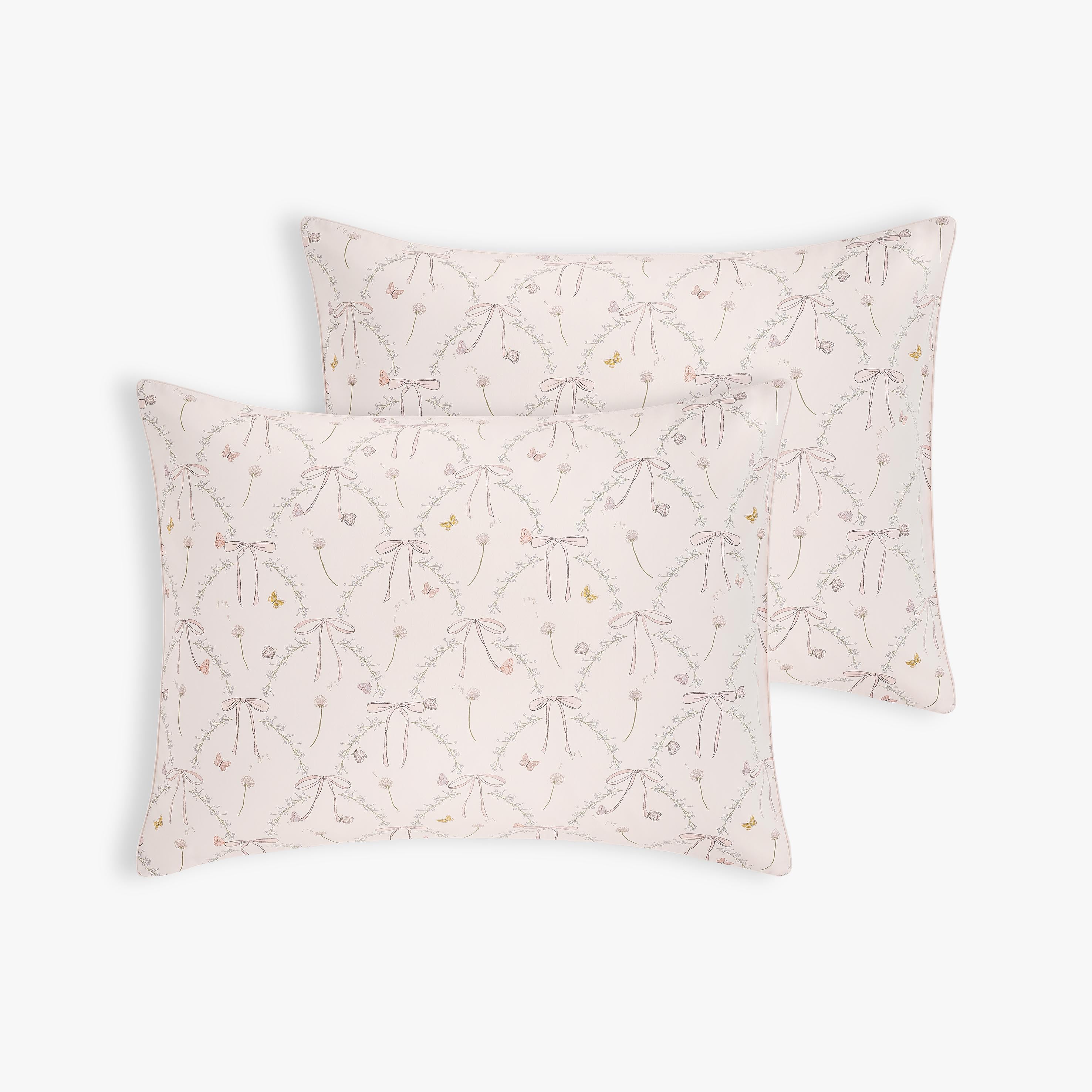 Bows & Butterfly Kisses Standard Pillowcase Set - Pink