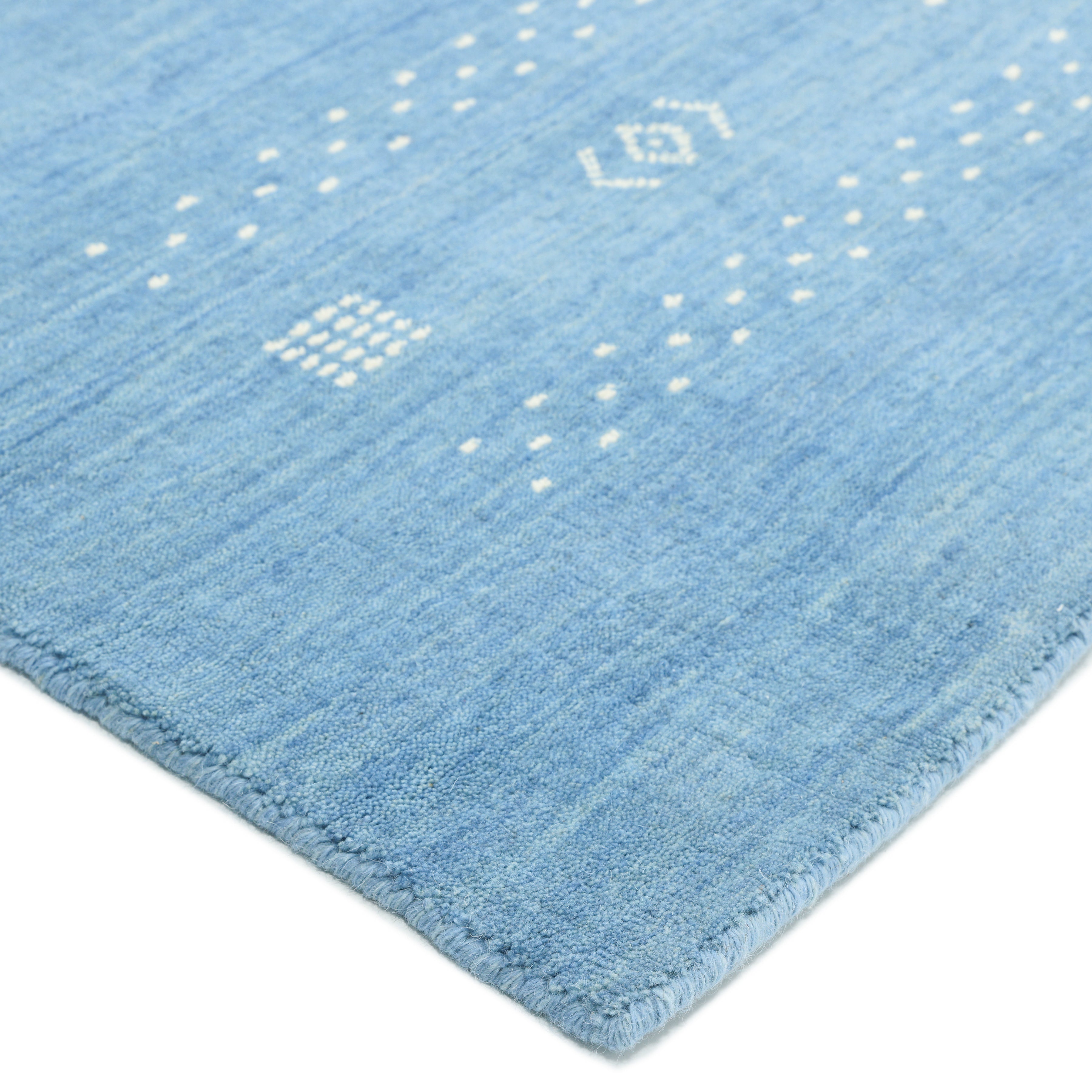 Boho Handmade Area Rug - Blue