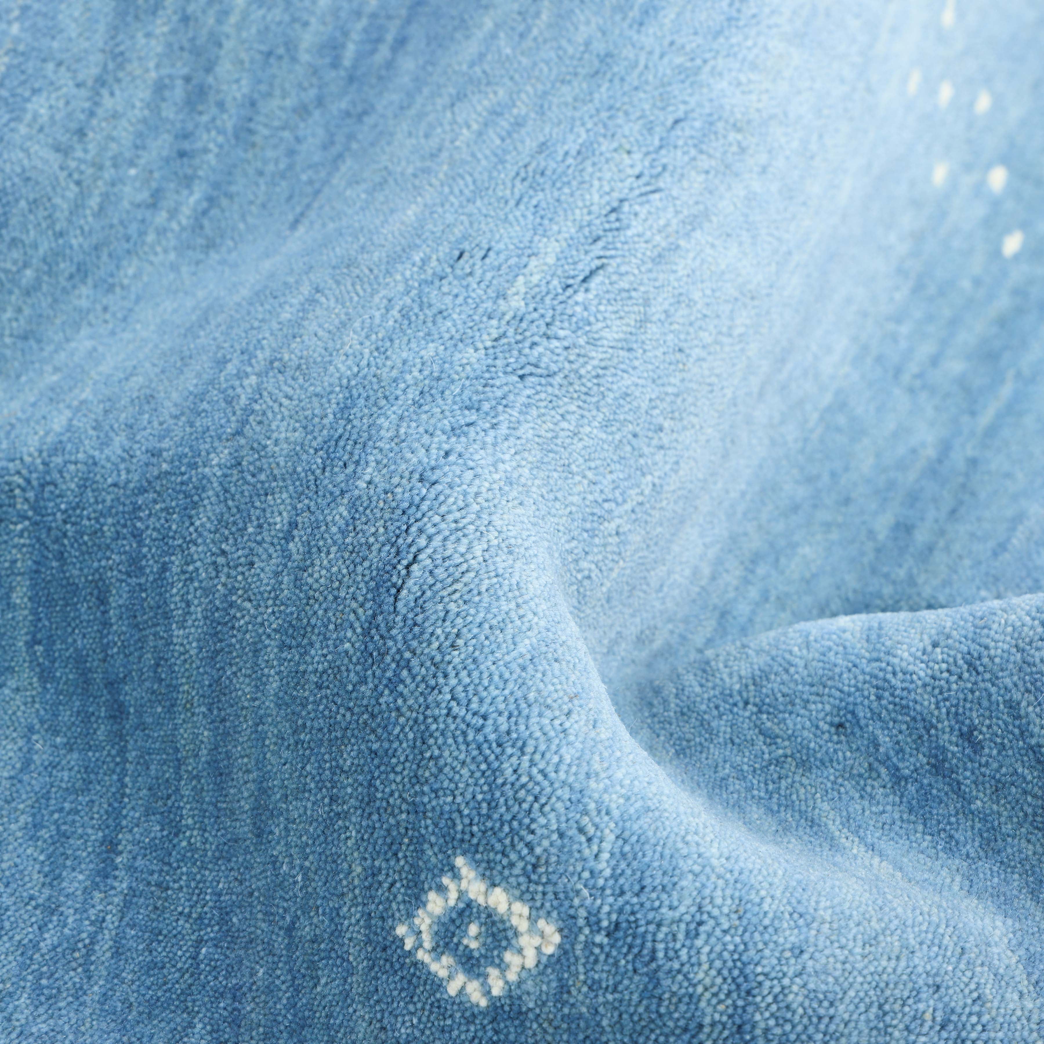 Boho Handmade Area Rug - Blue