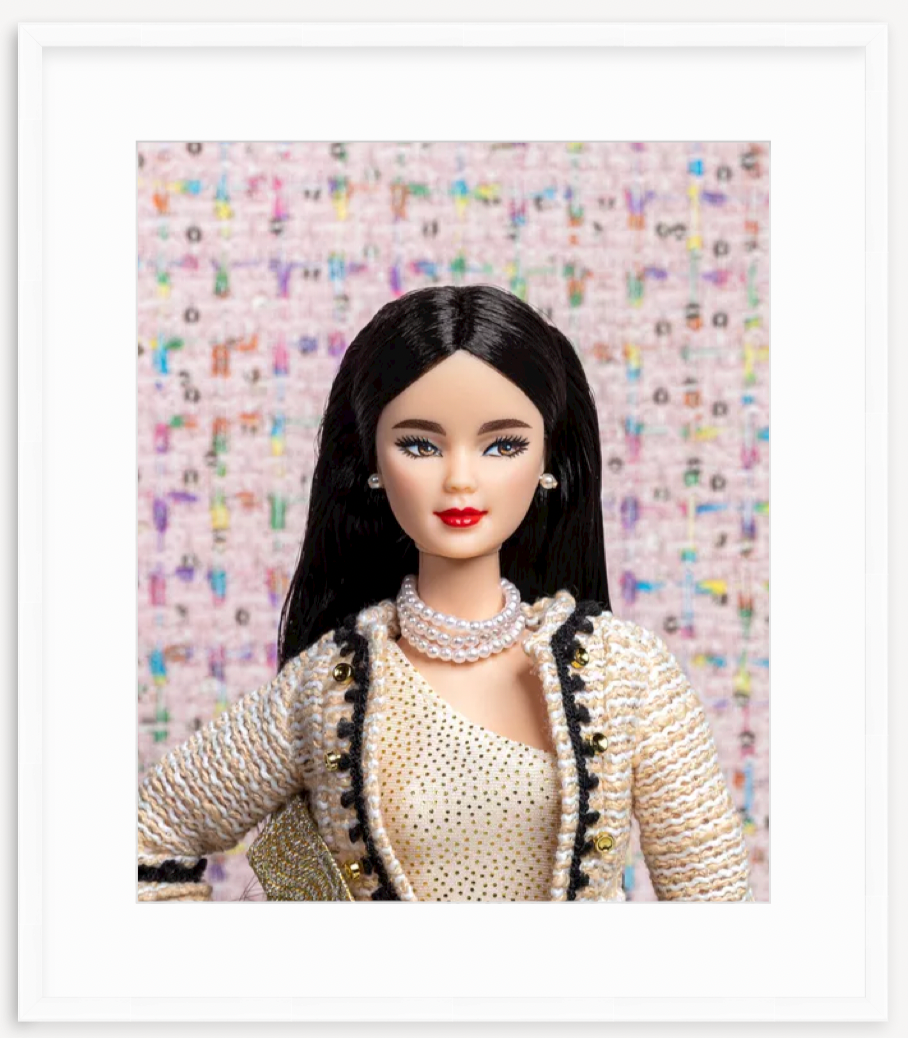 Golden Tweed Framed Barbie