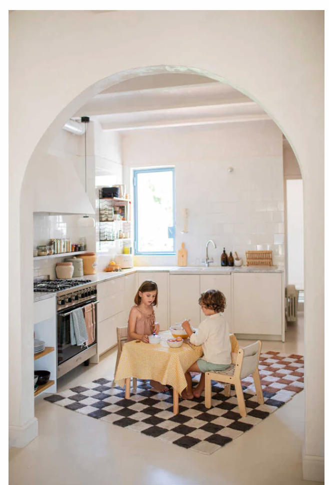 Checkered Washable Rug