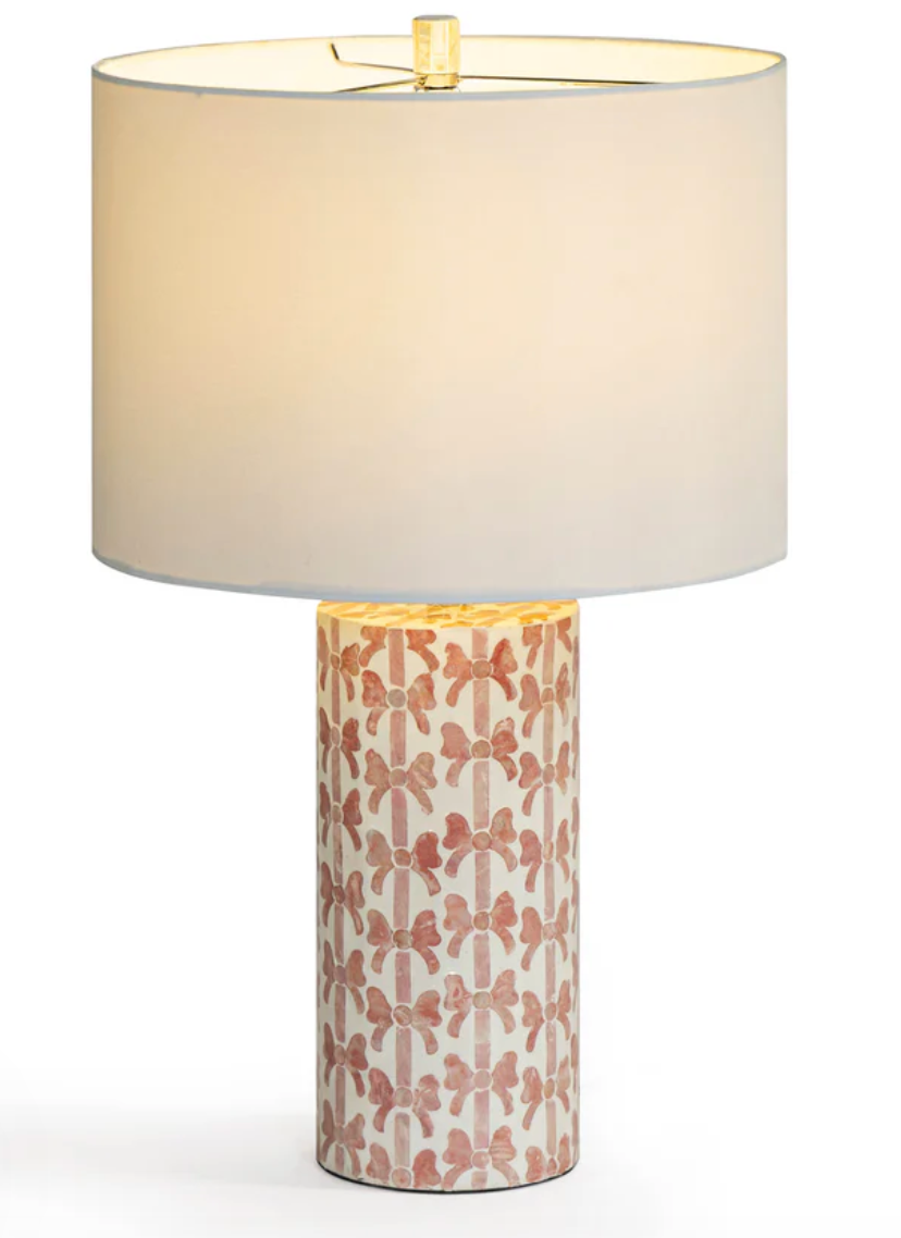 Lassy Pink Bow Table Lamp
