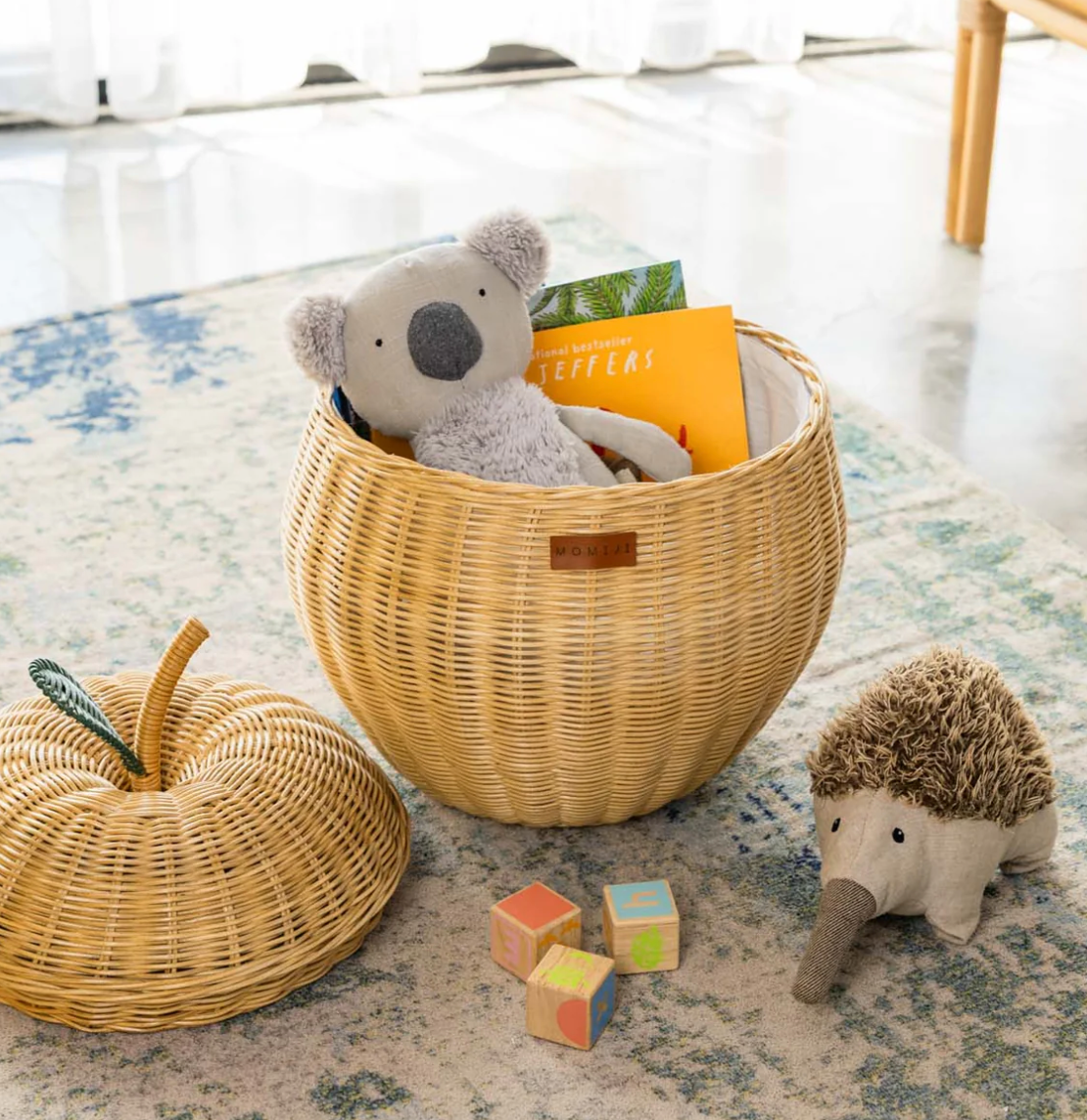 Apple Rattan Storage Basket