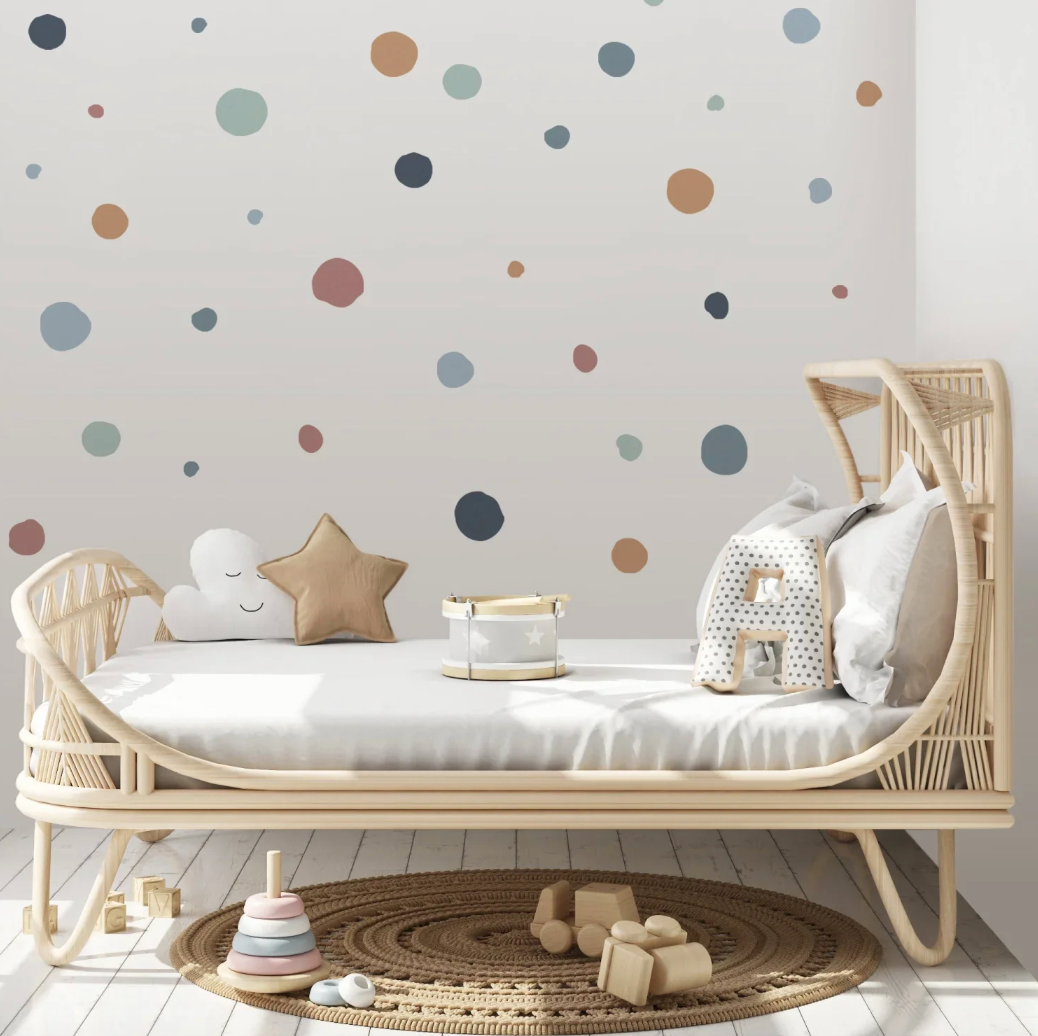 Peel and Stick Polka Dot Wall Decals