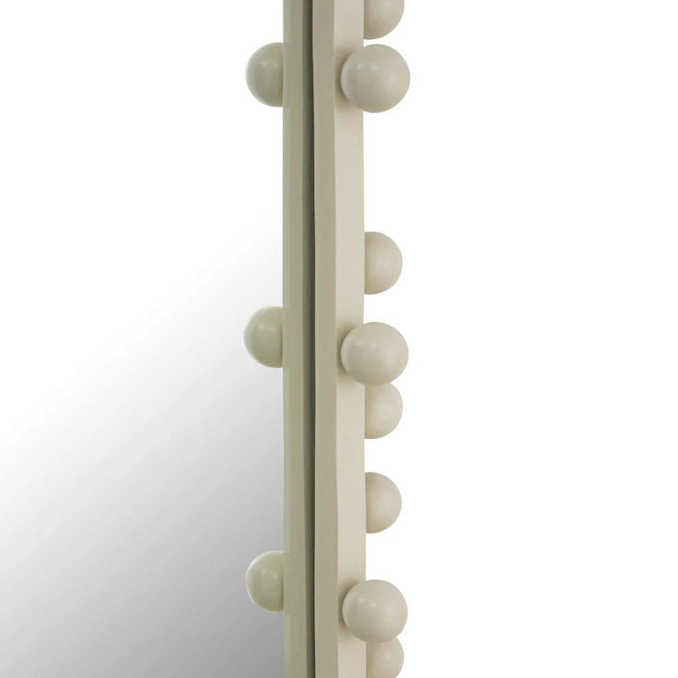 Bubbles Oval Wall Mirror - White