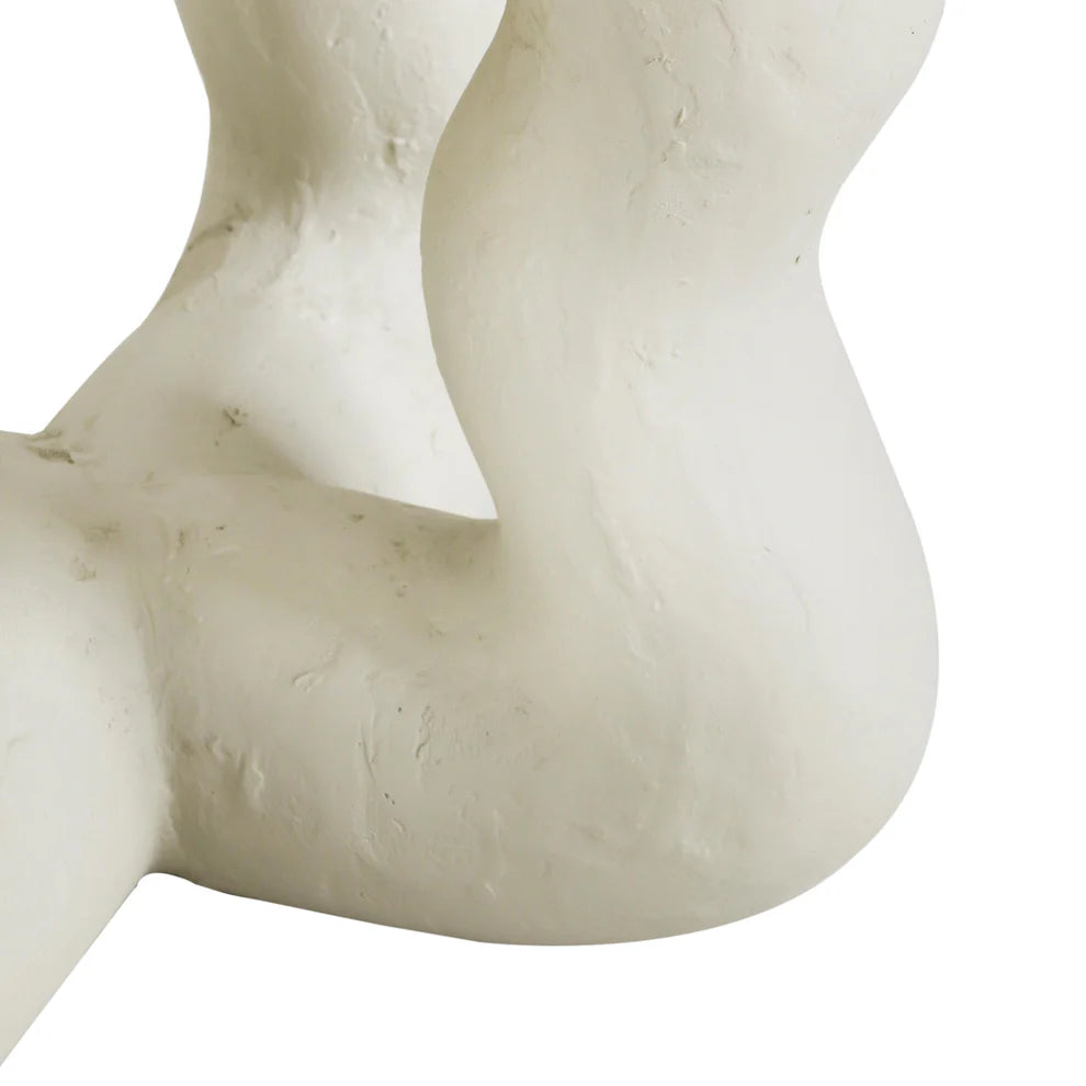 Maddie Textured Side Table - White