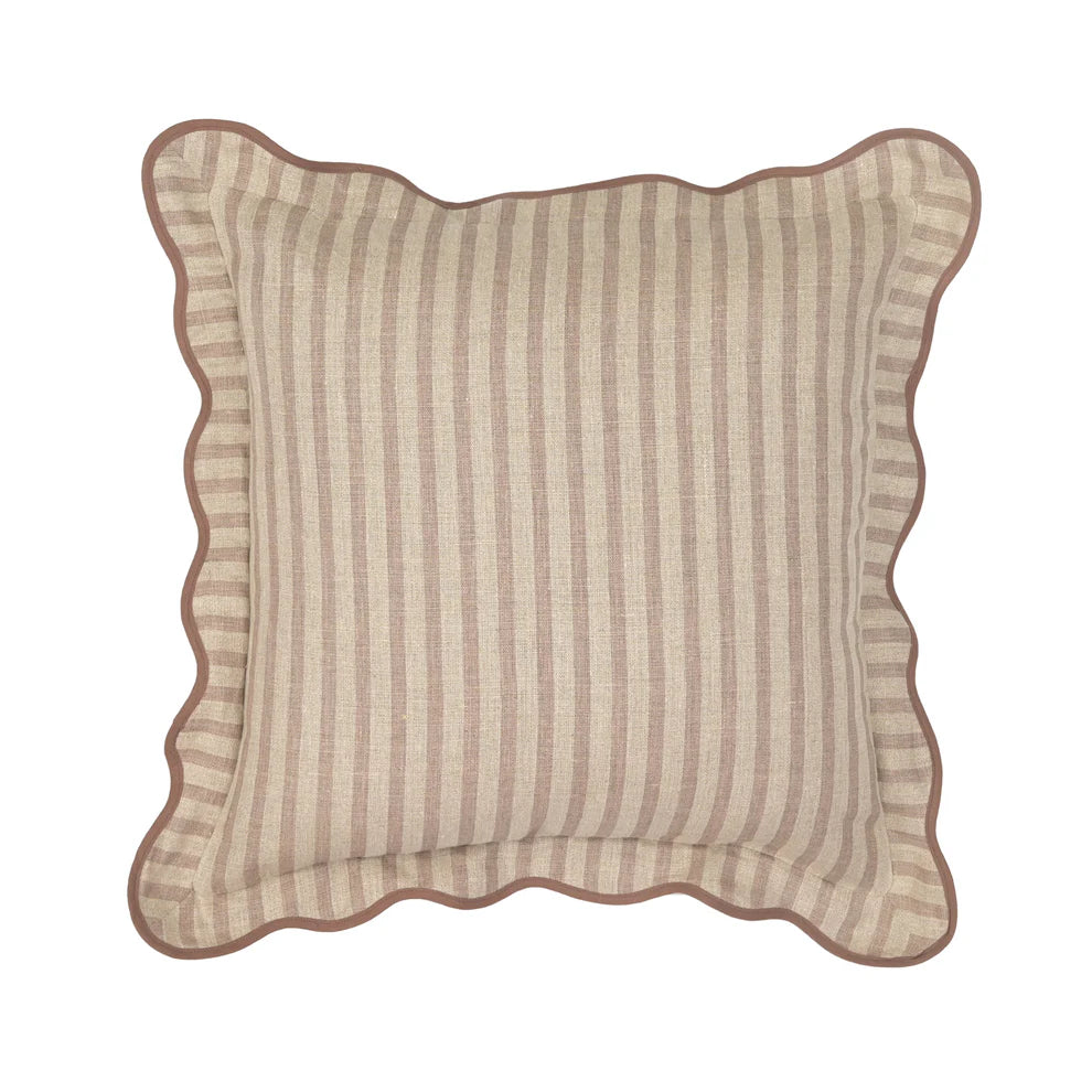 Striped Linen Throw Pillow