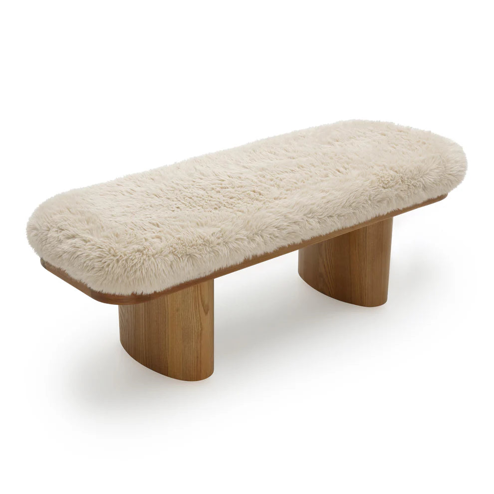 Ollie Vegan Shearling Bench