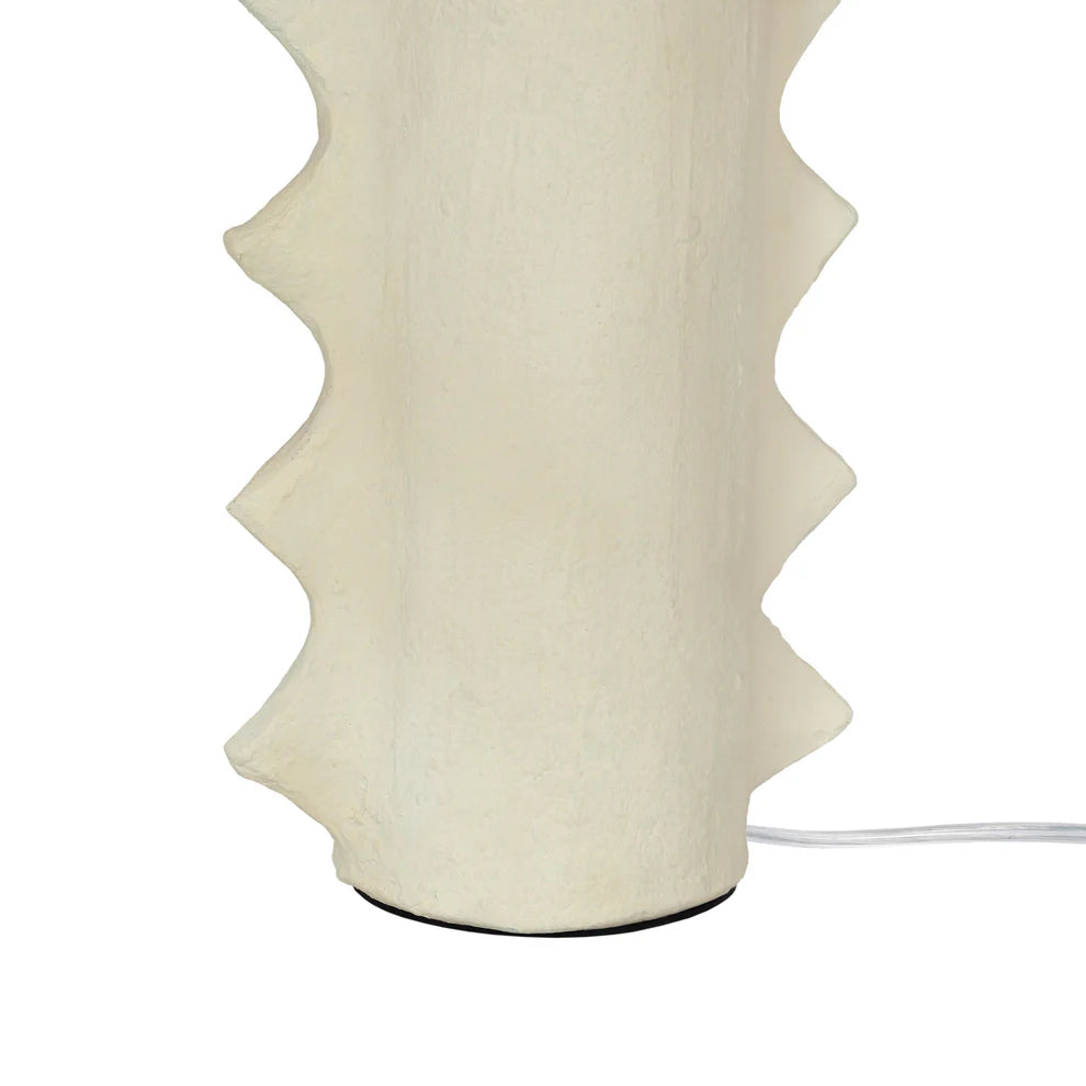 Wild Thing Papier Mache Table Lamp - Red & White