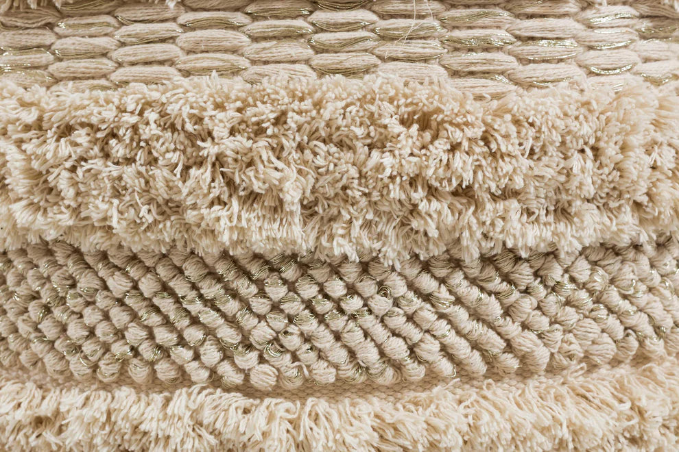Yorba Cotton Pouf - Beige