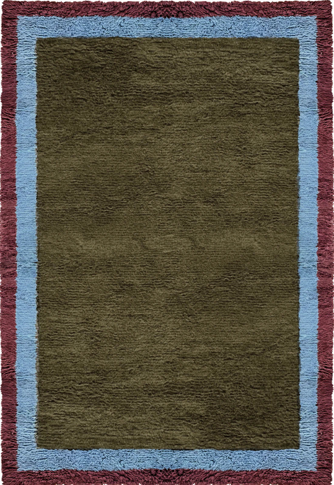 Shaggy Edge Wool Rug - Amber