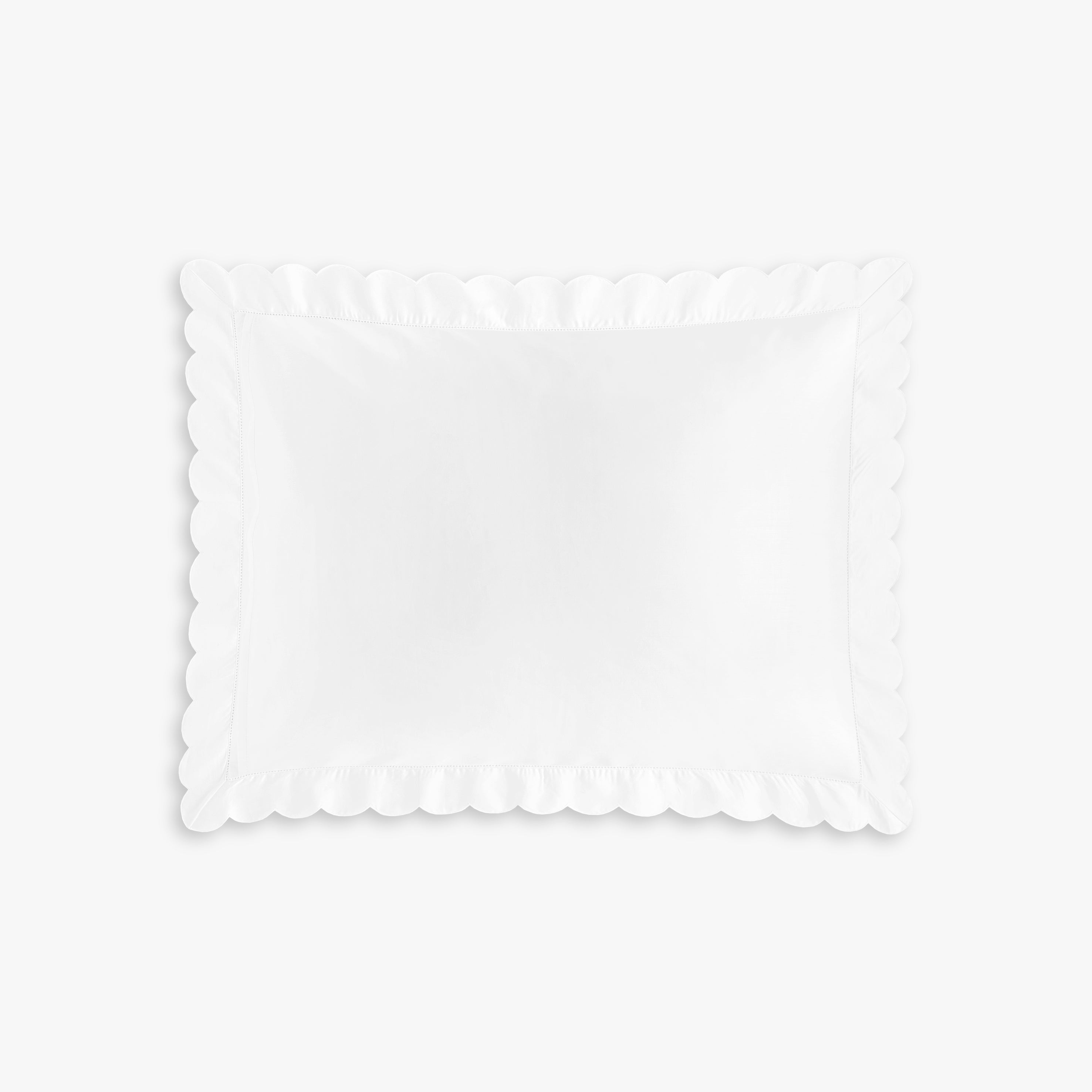 Scalloped Starlight Standard Pillowcase Set - White