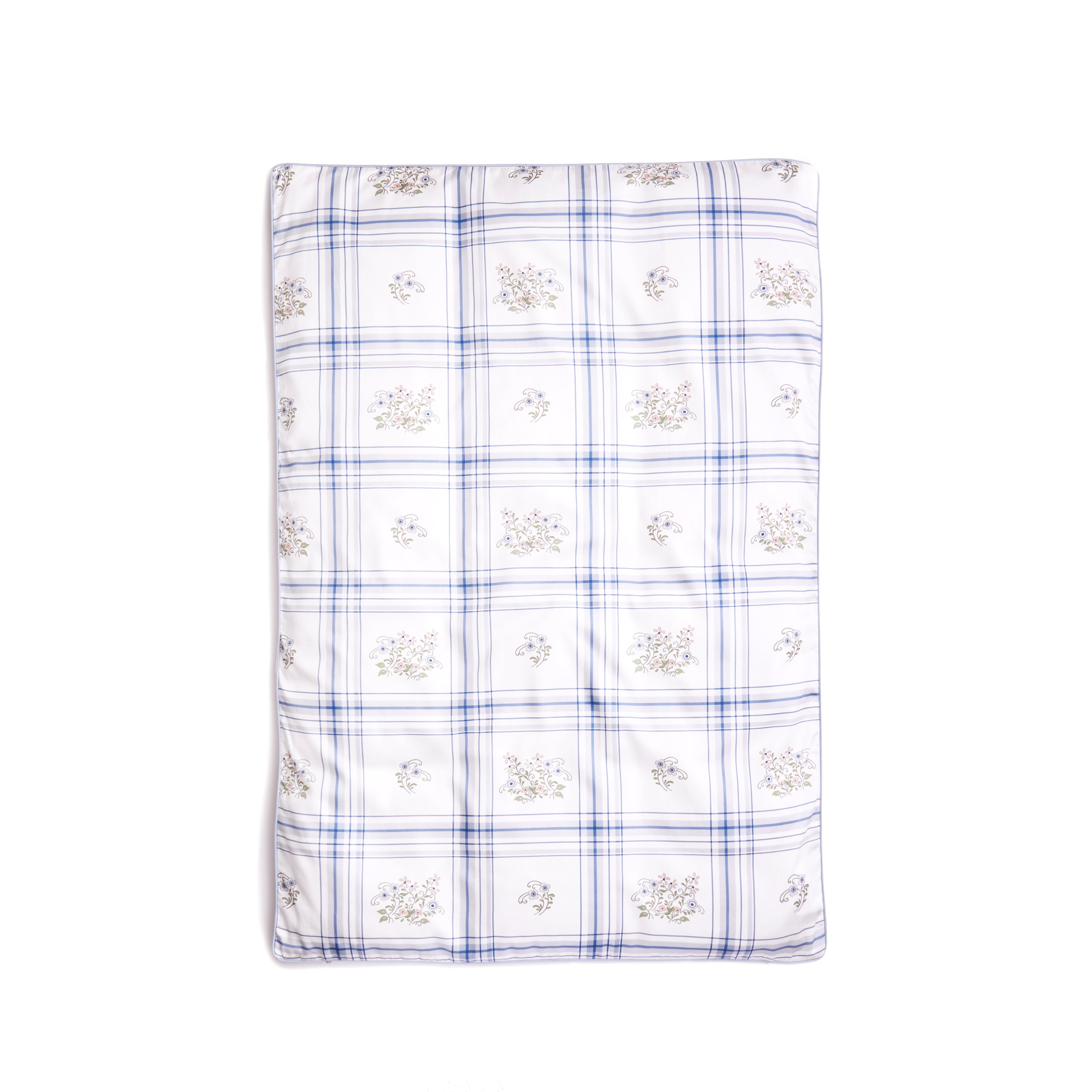 Fleur + Stripe Baby Duvet - Ivory