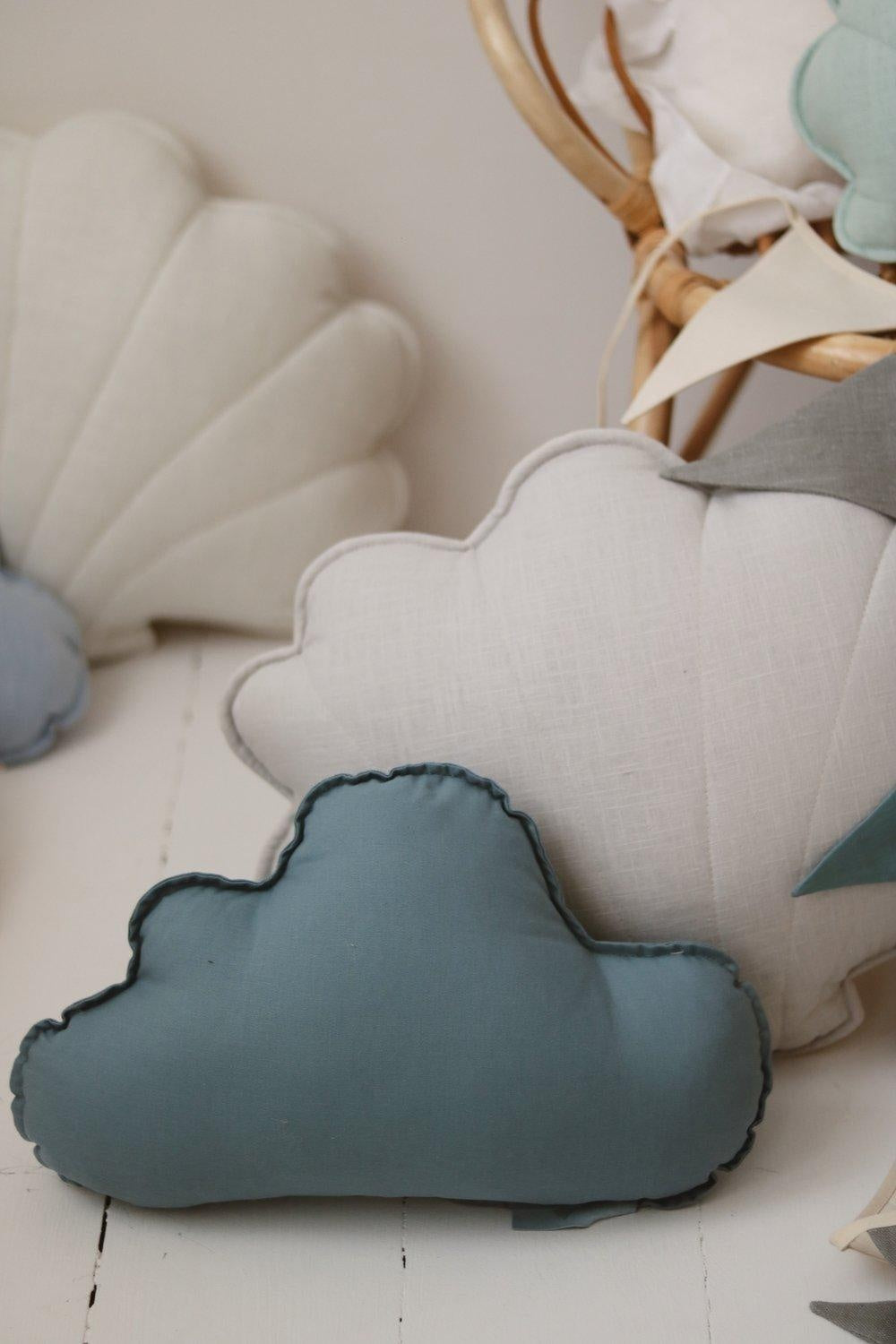 Linen Cloud Pillow - Blue