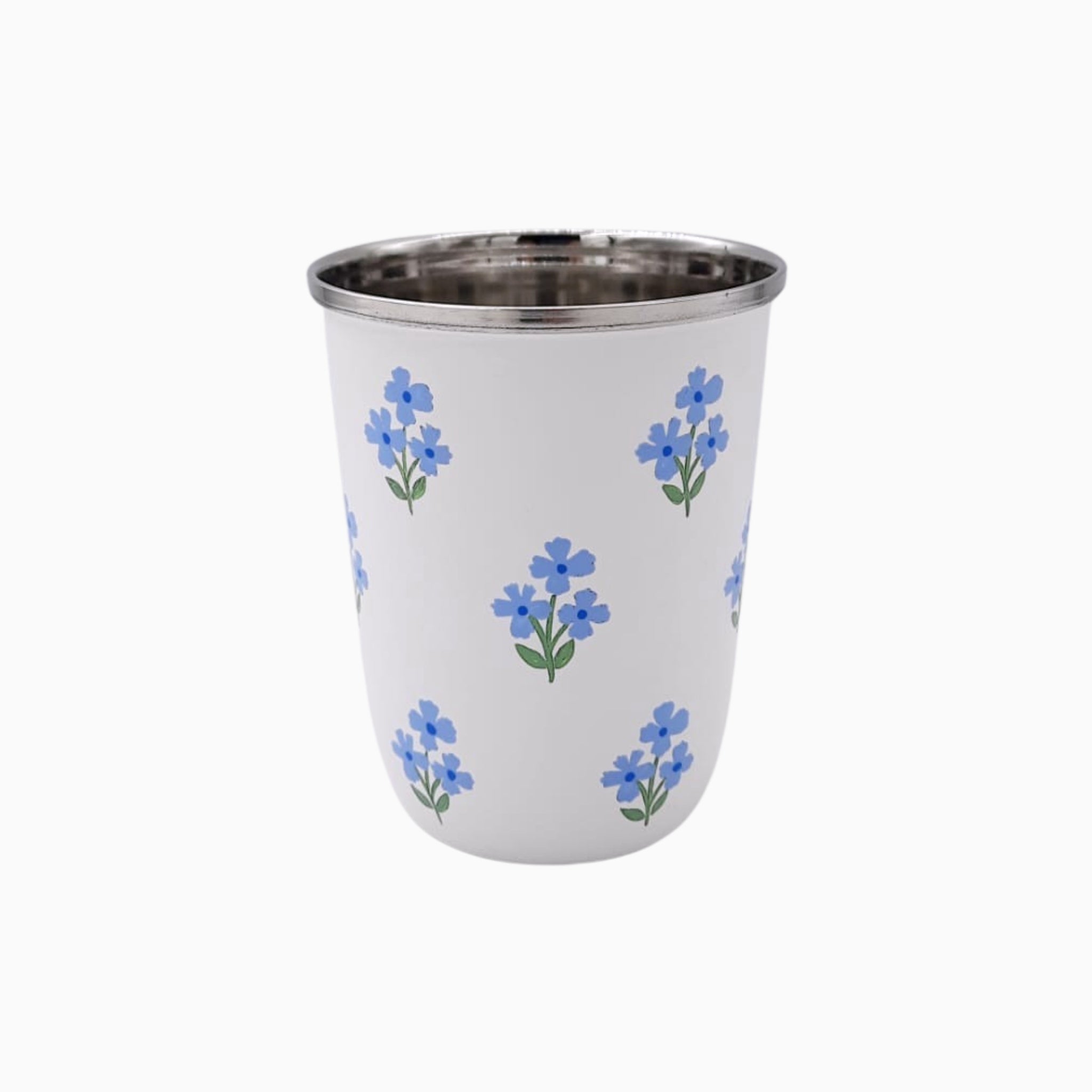 Floral Short Enamelware Tumbler - Set of 4