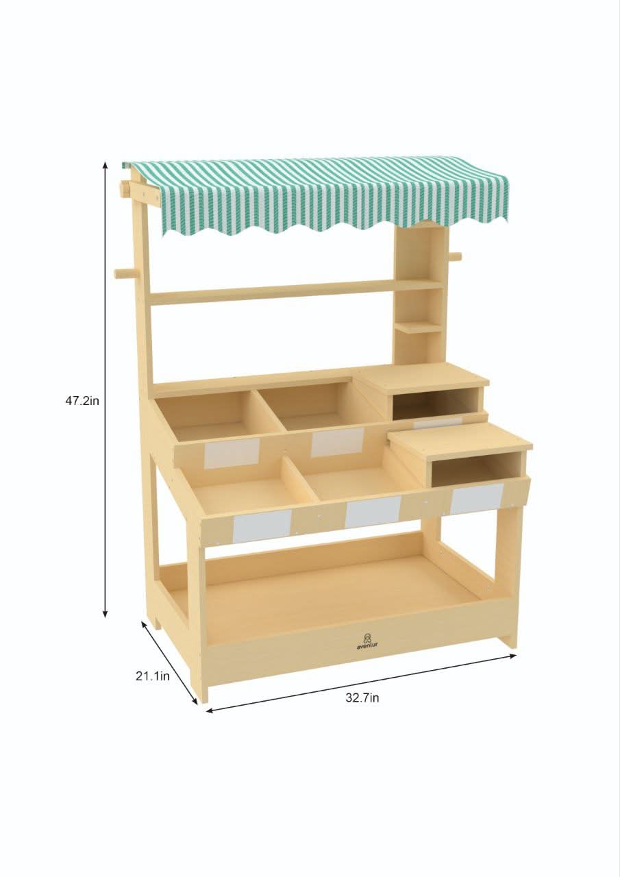 Cypress Wooden Market Stand – Natural