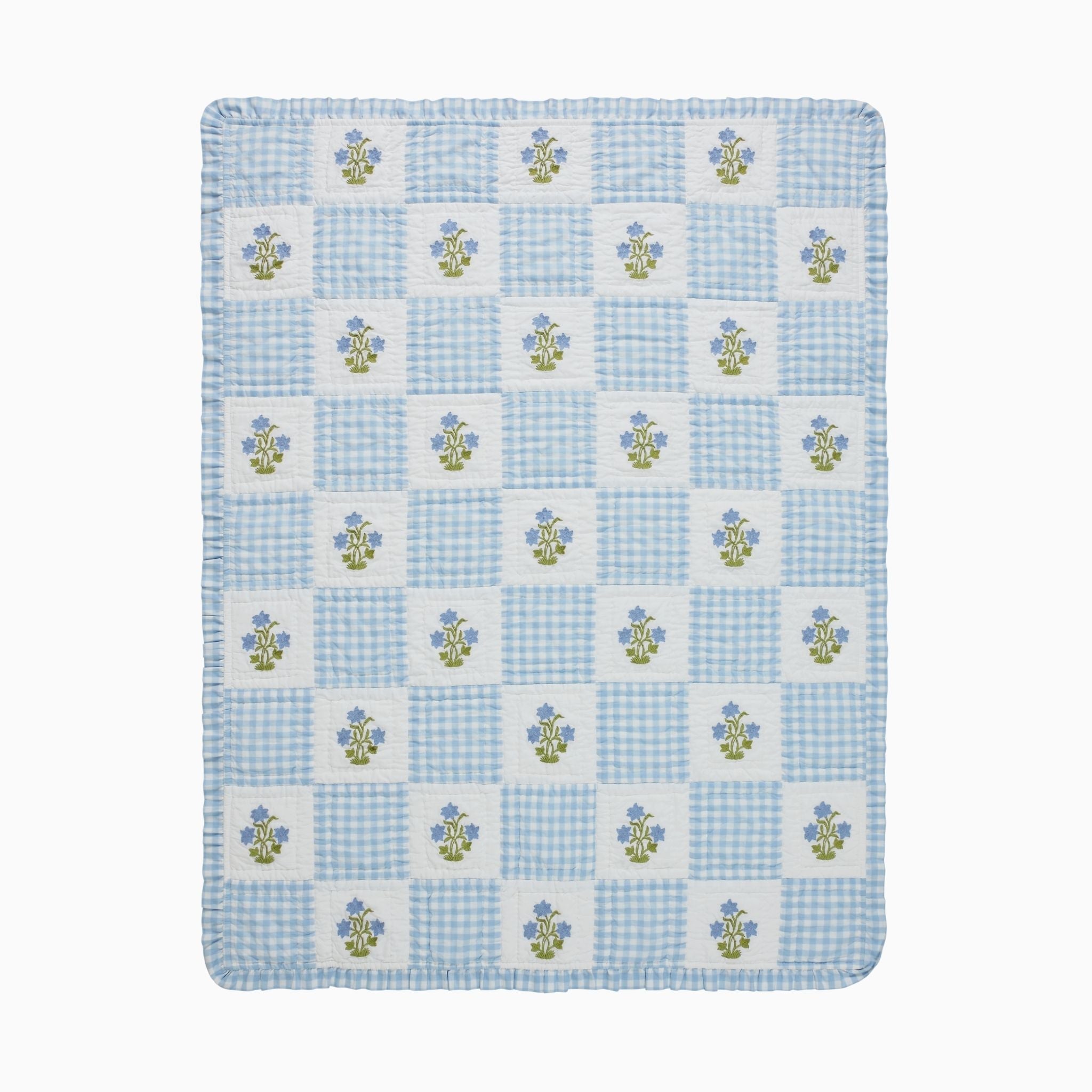 Dorothy Embroidered Quilted Throw Blanket