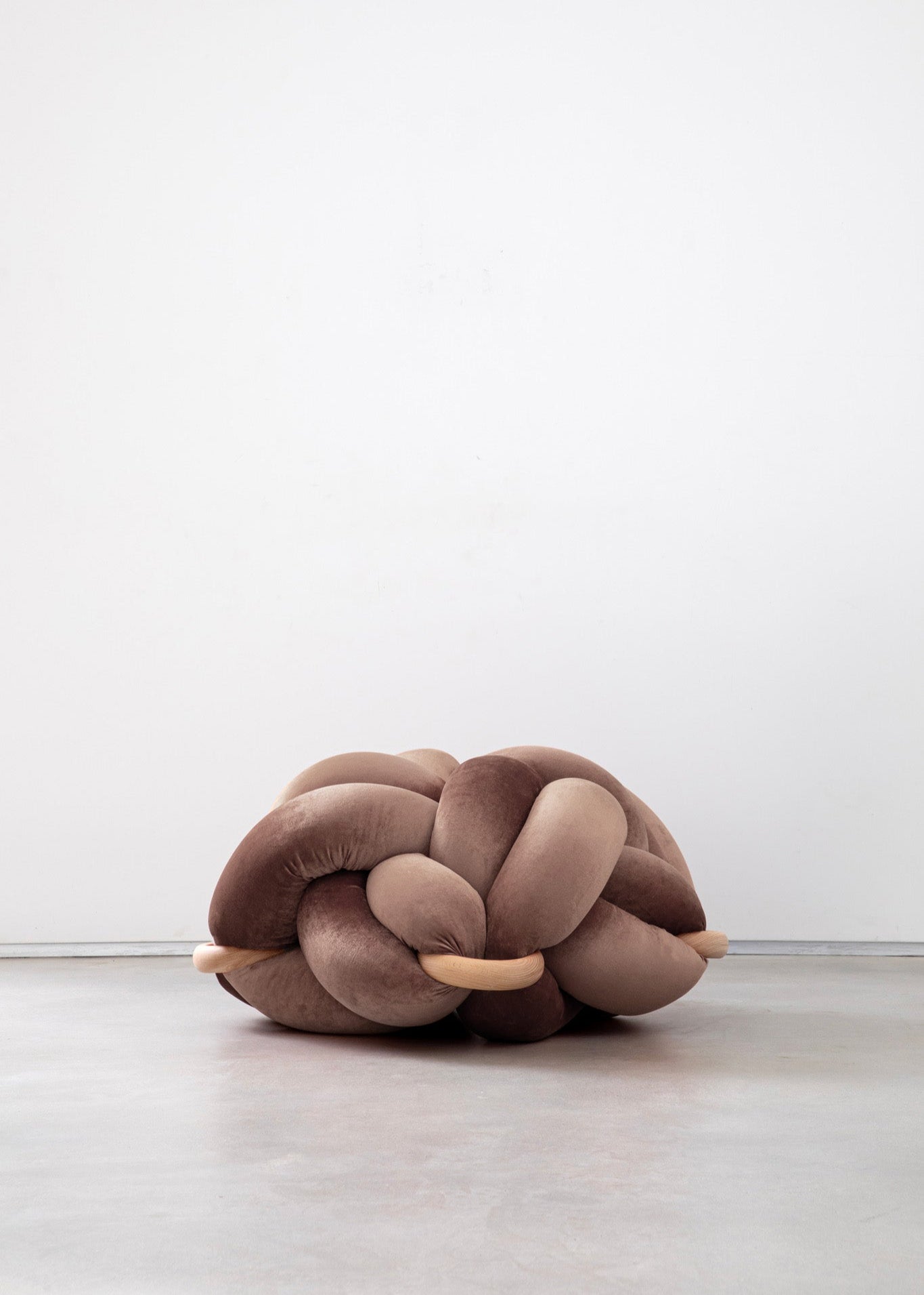 Knot Floor Cushion - Brown