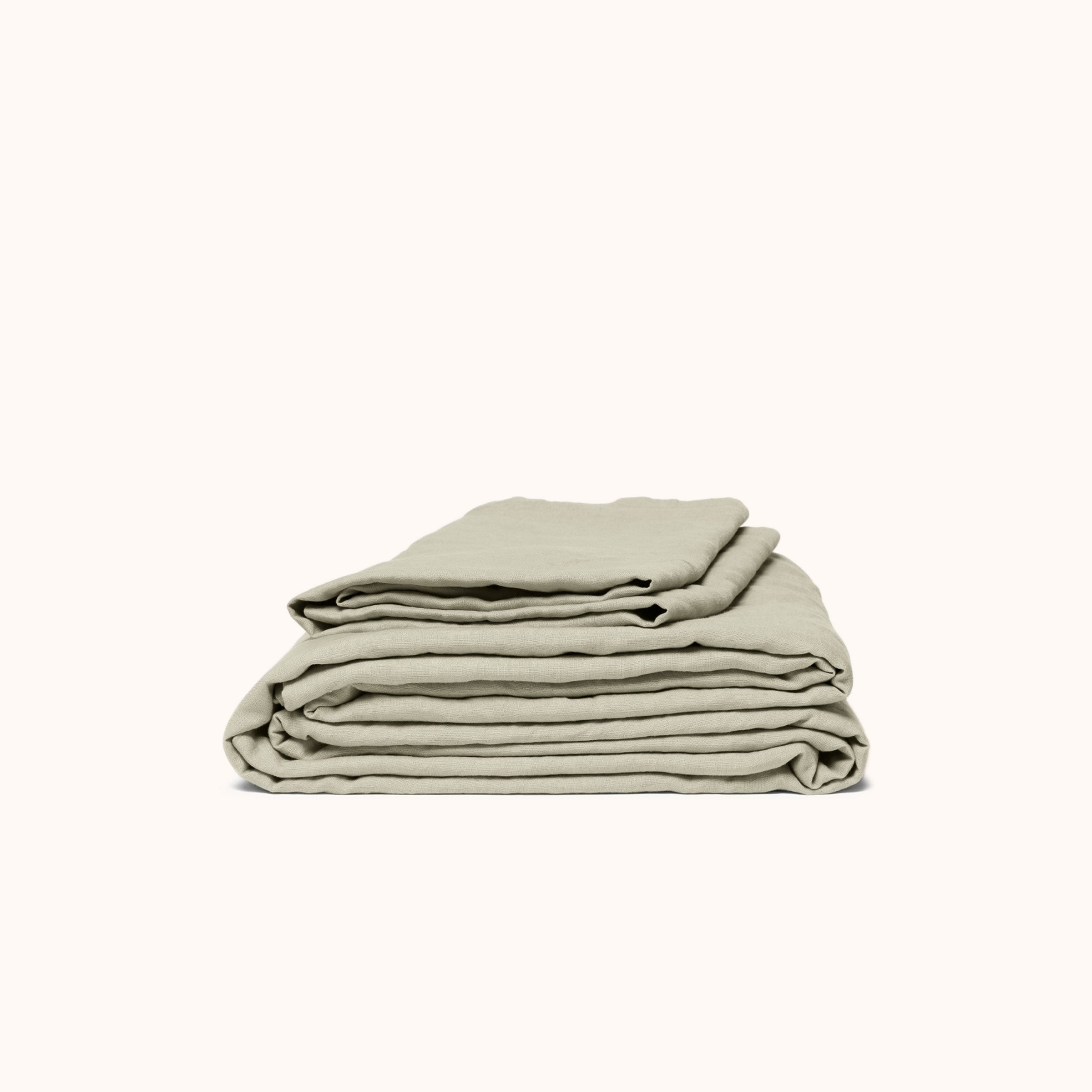 Linen Twin Sheet Set - Sage