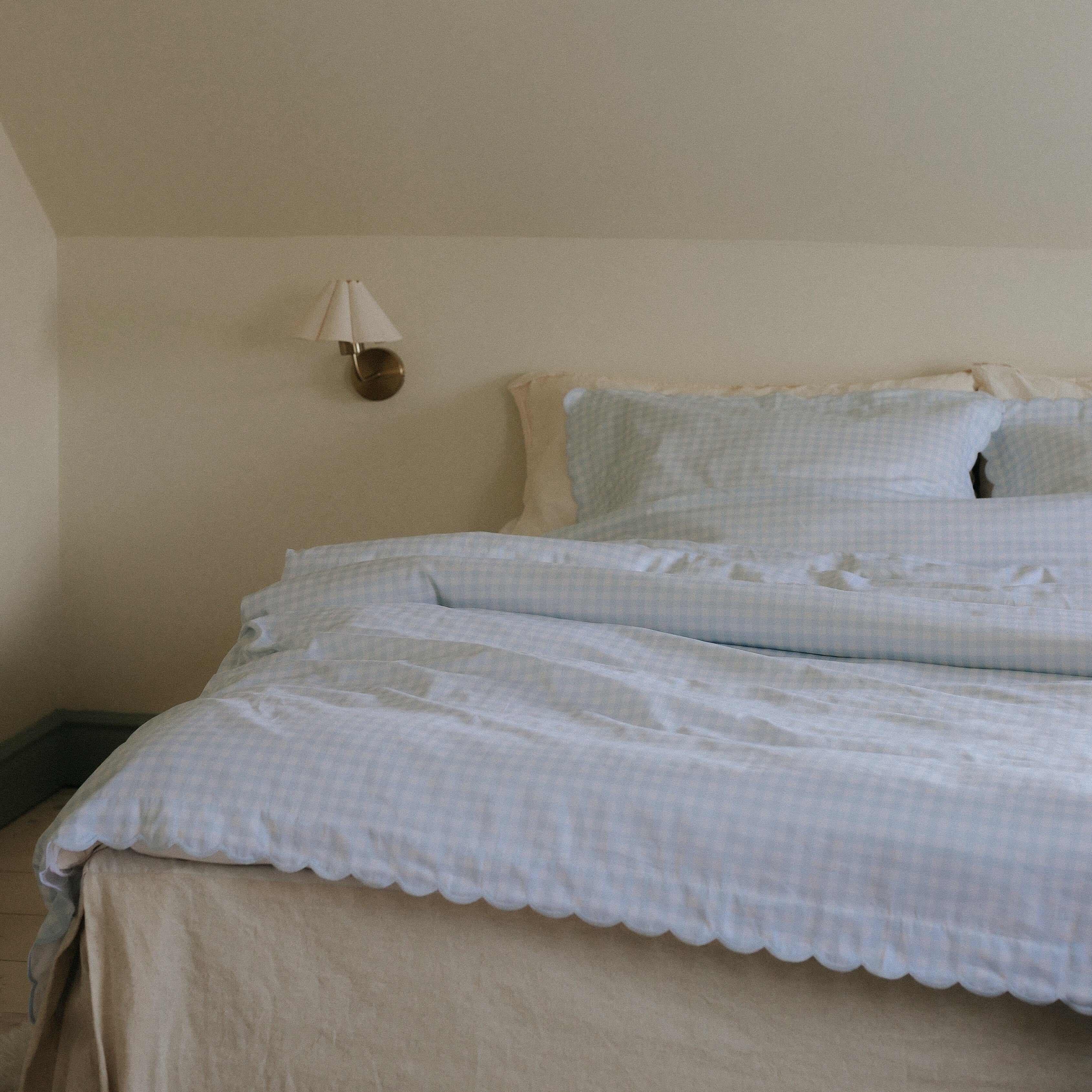 Picnic Gingham Full/Queen Duvet Cover - Blue